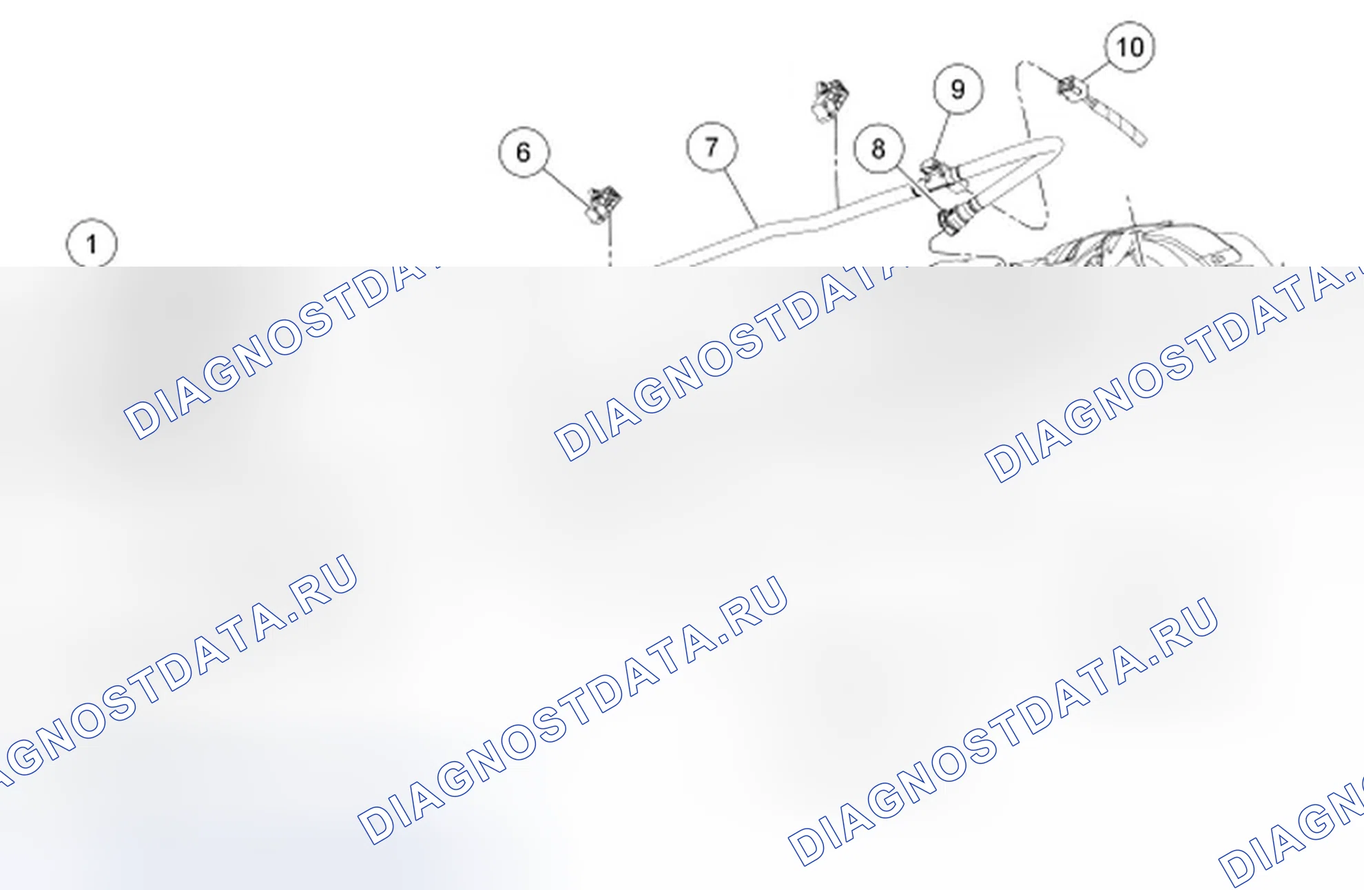 Рис. 7: Трубка топливных паров в сборе. Ford Edge I