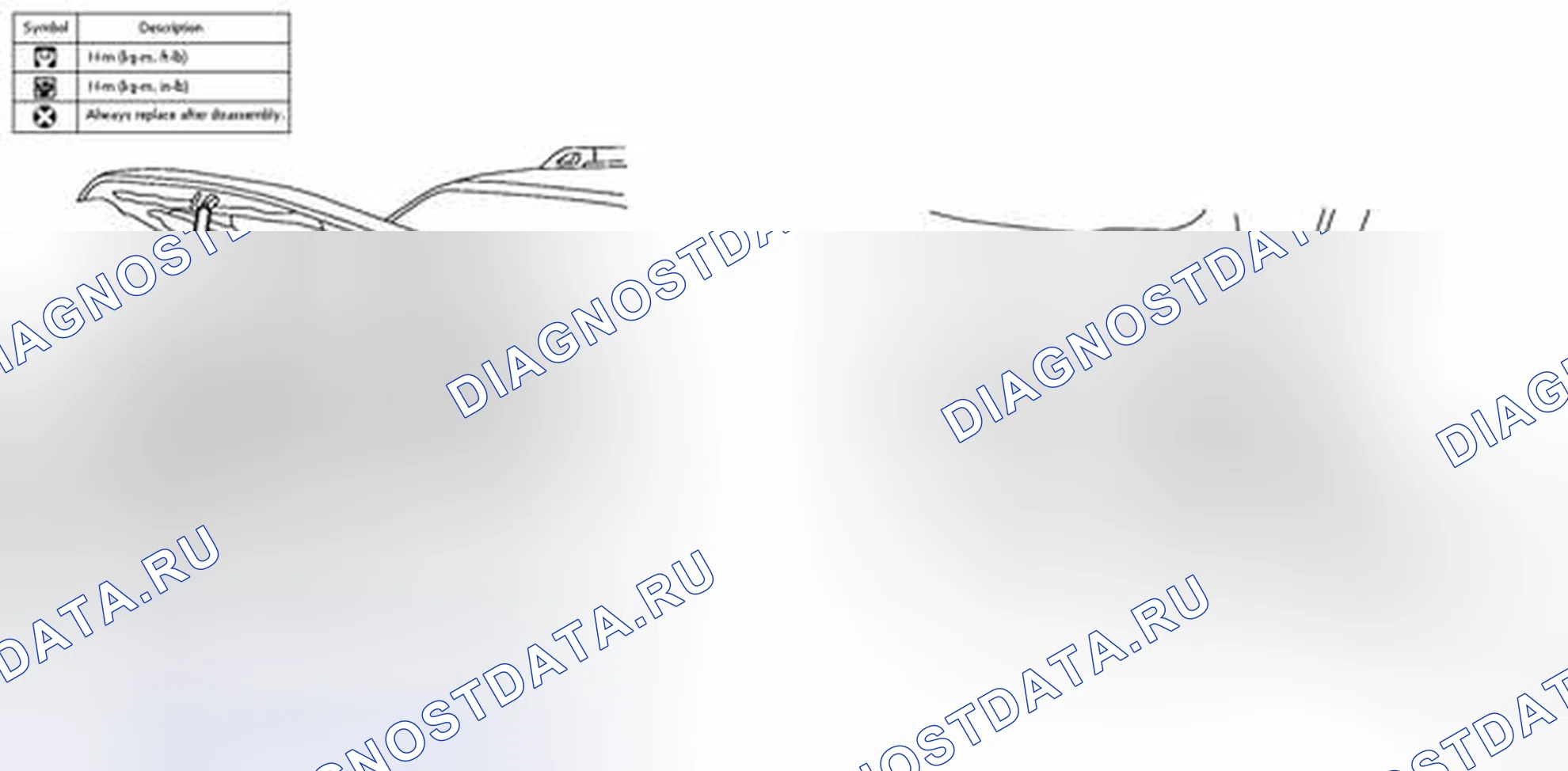 Рис. 19: Демонтаж и монтаж капота в сборе. Honda Odyssey I