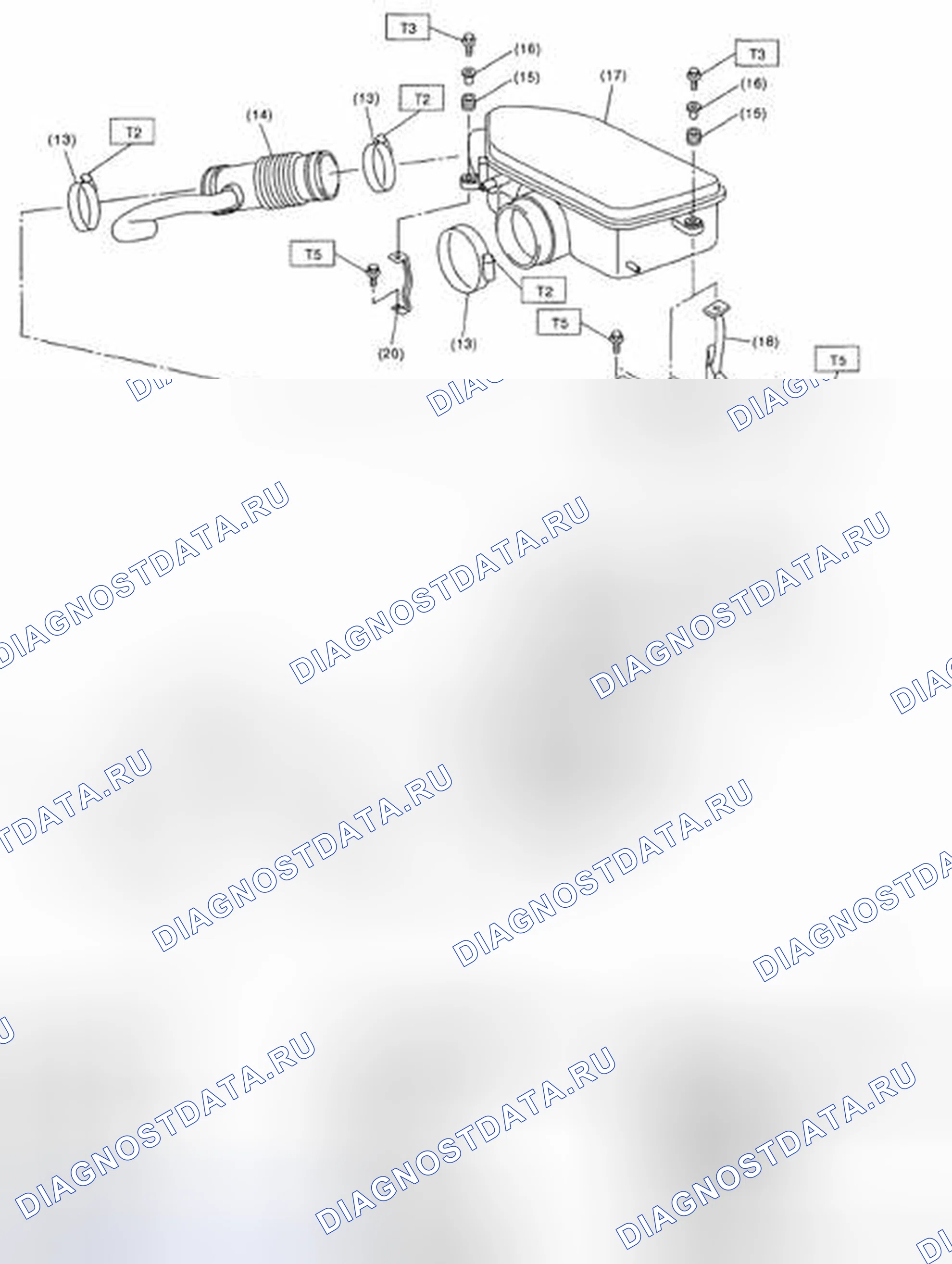 Рис. 31: Идентификация компонентов впуска (индукции). Subaru Impreza WRX GD/GG рестайлинг 2