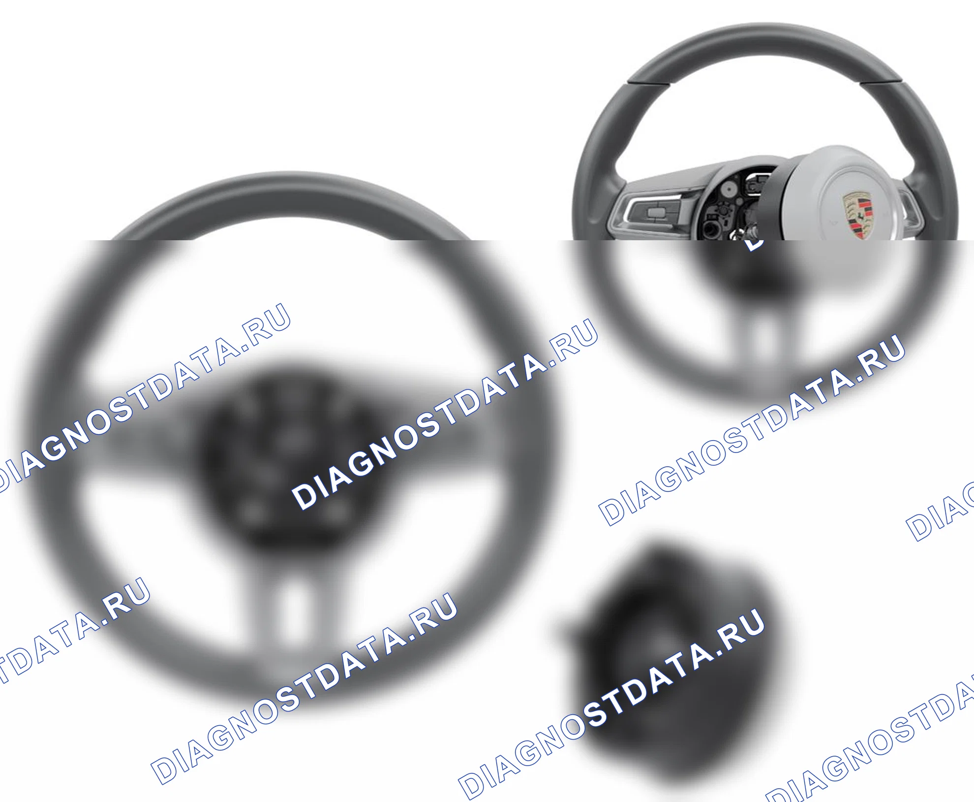 Подушка безопасности водителя в рулевом колесе. Porsche Taycan J1