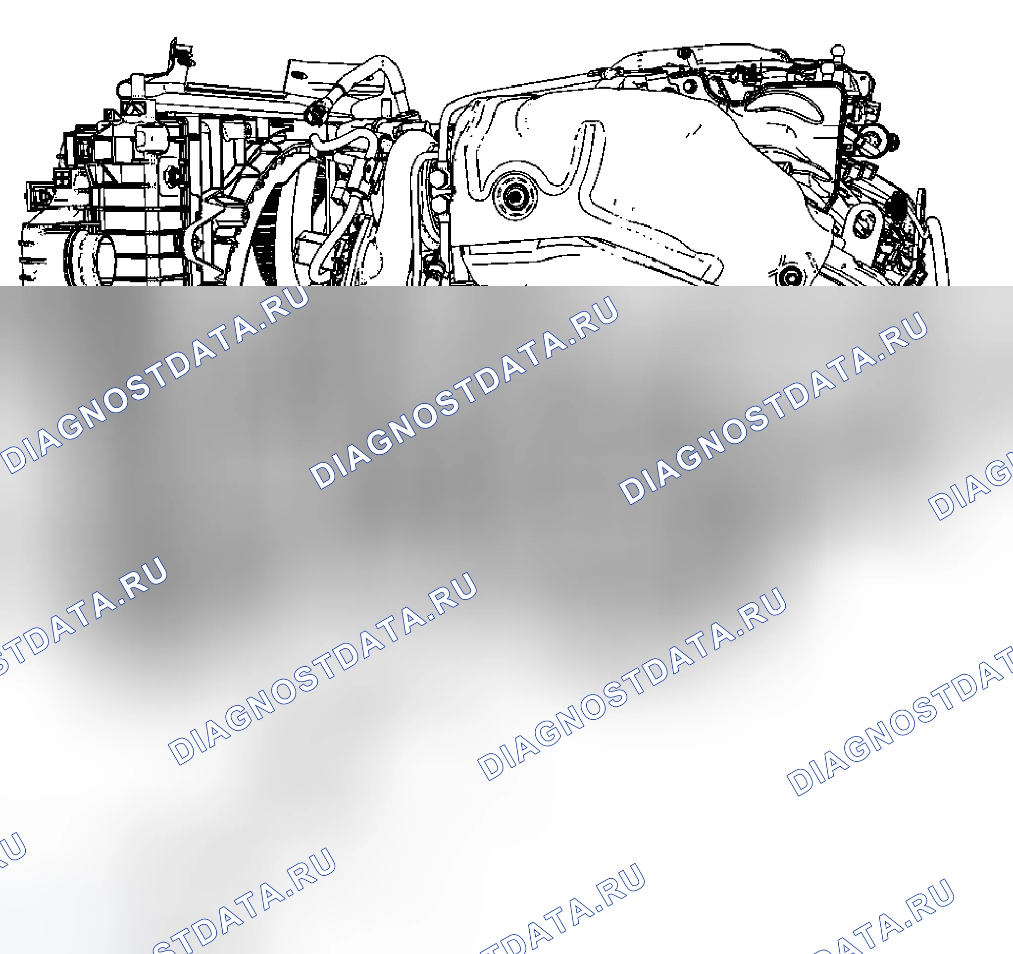 Рис. 5: Замена выпускного шланга радиатора (LAU). Cadillac SRX II
