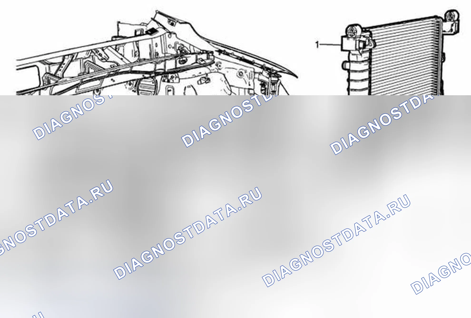 Рис. 18: Замена радиатора (LDE, LUW). Chevrolet Sonic I