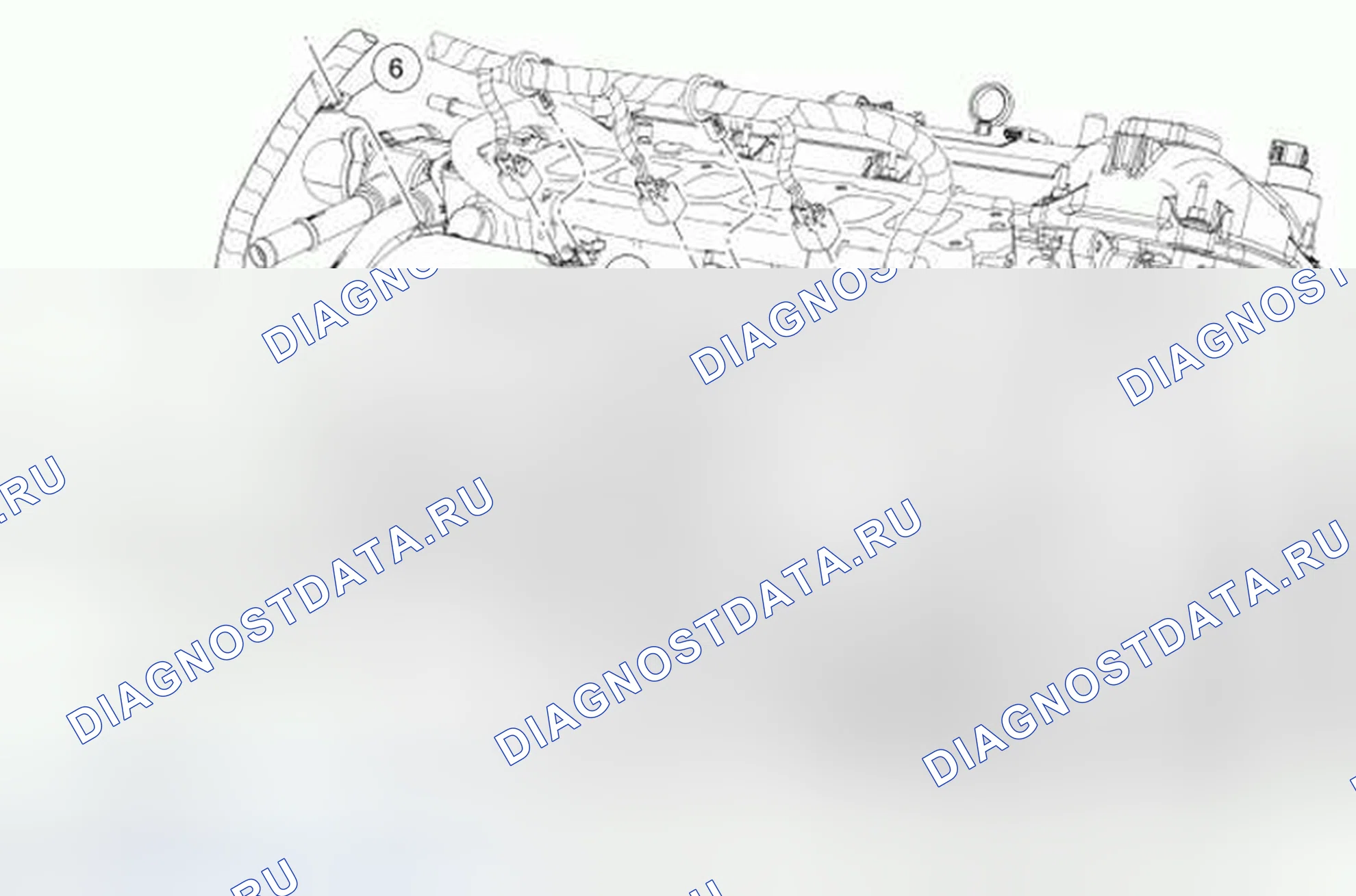 Рис. 479: Крышка клапана - правая (вид 1 из 2). Hyundai ix55 I