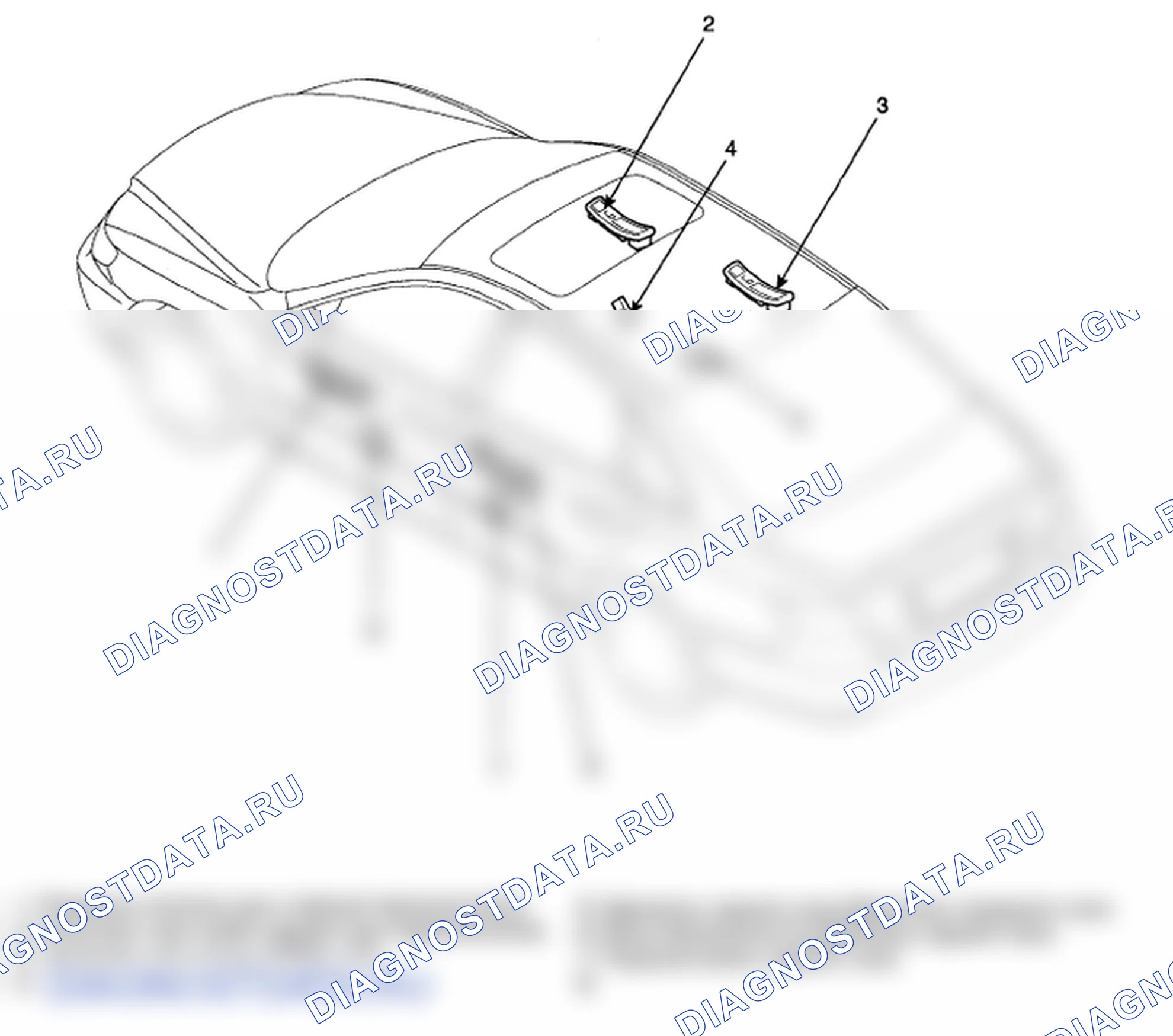 Рис. 1: РАСПОЛОЖЕНИЕ КОМПОНЕНТОВ. Hyundai Azera I
