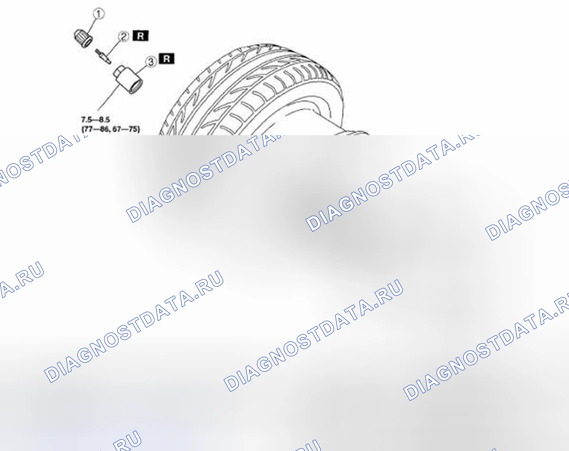 Рис. 16: ДЕМОНТАЖ / МОНТАЖ КОЛЕСНОГО БЛОКА. Mazda CX-9 I
