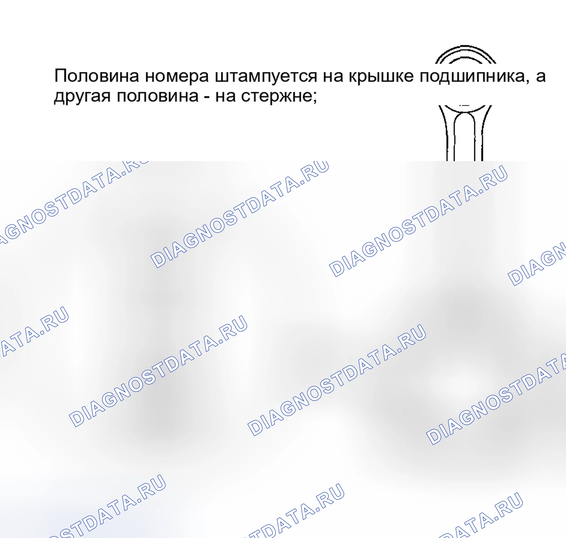 Рис. 185: Расположение кода шатуна. Honda Civic GA