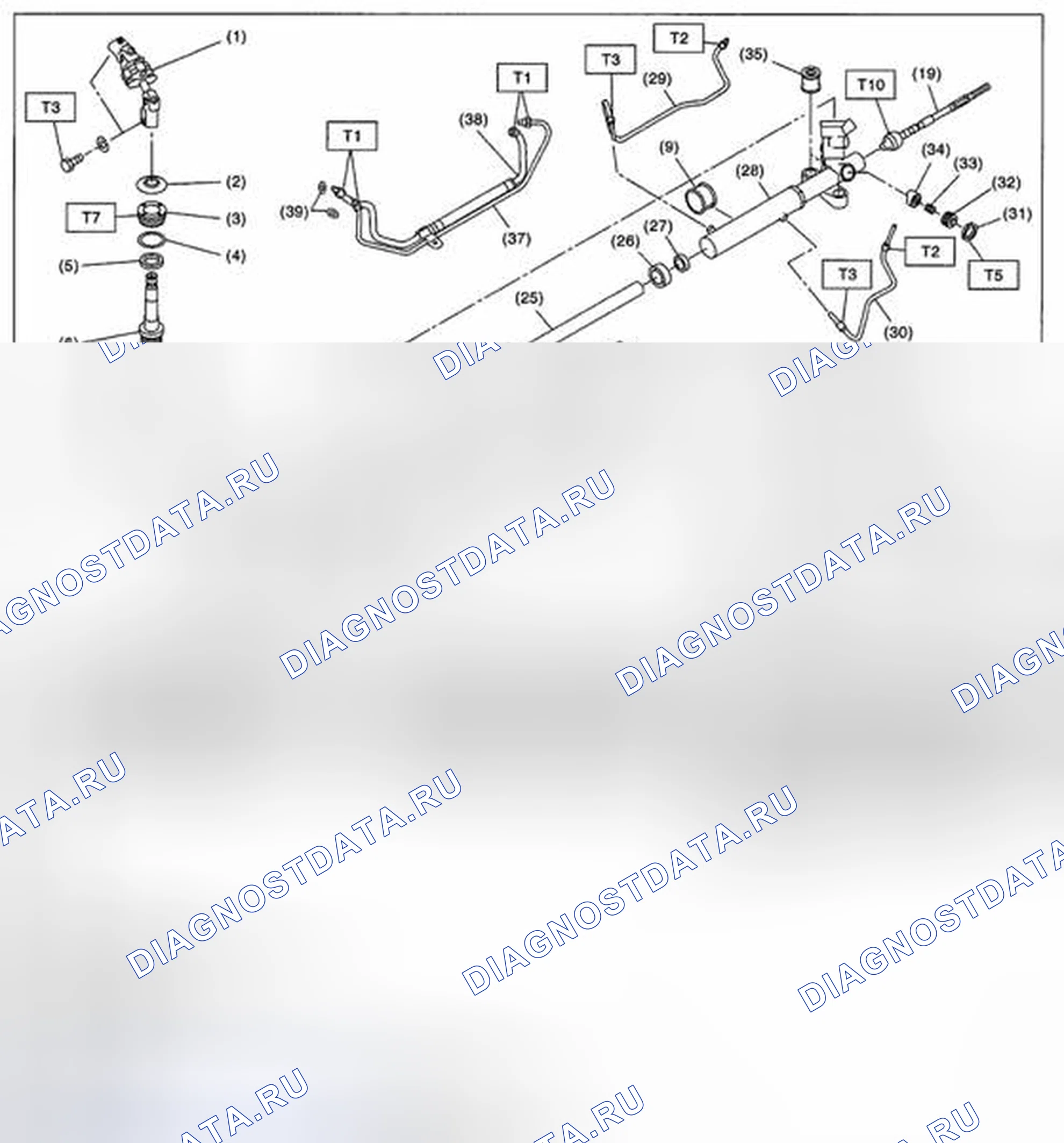 Рис. 3: РУЛЕВАЯ КОРОБКА ПЕРЕДАЧ. Subaru Legacy BM/BR