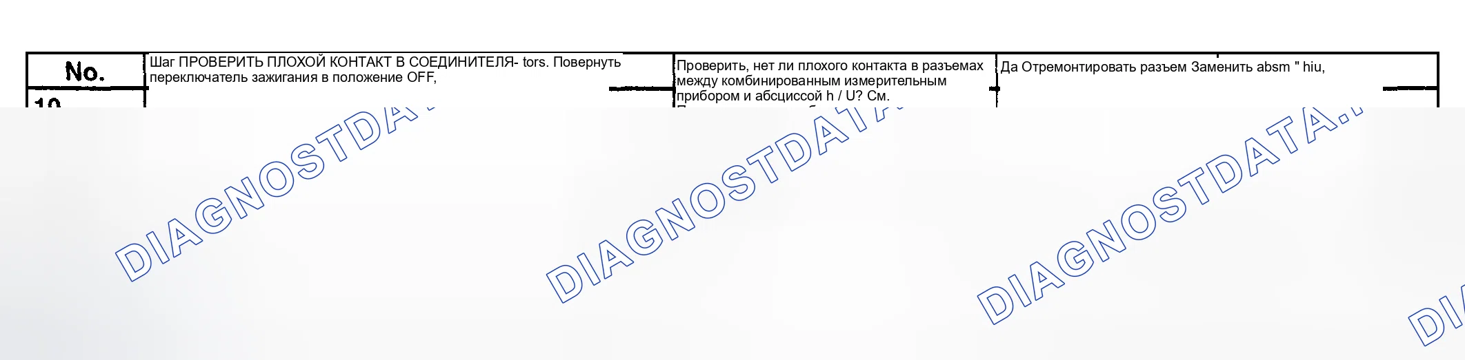 Рис. 12: Диагностическая диаграмма с диагностическим разъемом - сигнальная лампа ABS не загорается (2 из 2). Subaru Impreza GD/GC/GG