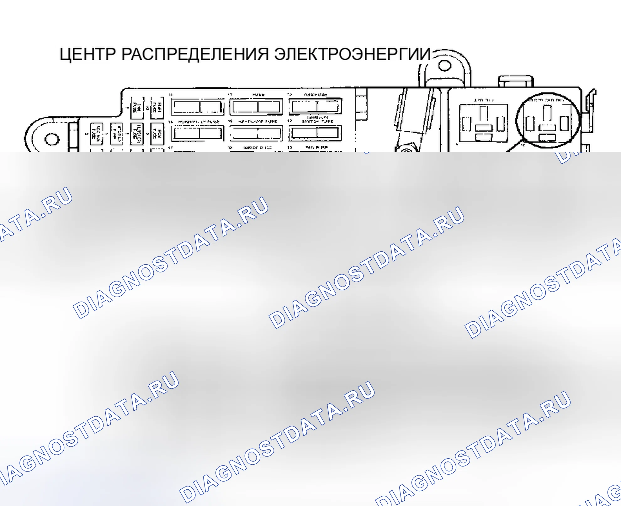 Рис. 44: ТЕСТ Tc-93A - ЦЕПЬ РЕЛЕ УПРАВЛЕНИЯ ВЫСОКОСКОРОСТНЫМ ВЕНТИЛЯТОРОМ. Hyundai Veloster II