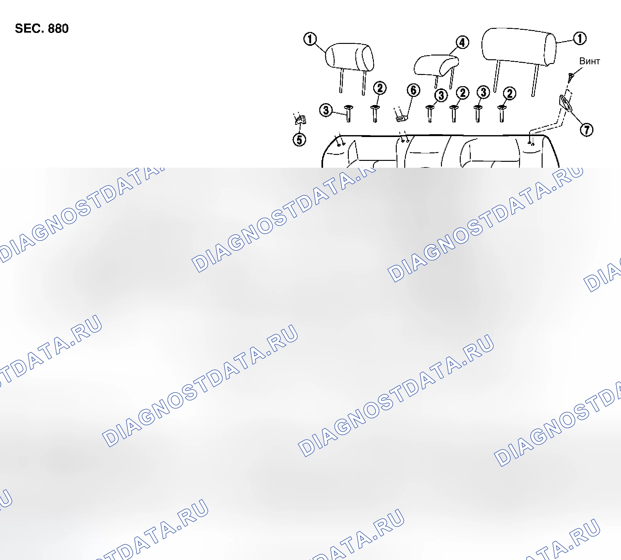 Рис. 375: Ручное сиденье (Bench Сиденье). Infiniti Q45 III