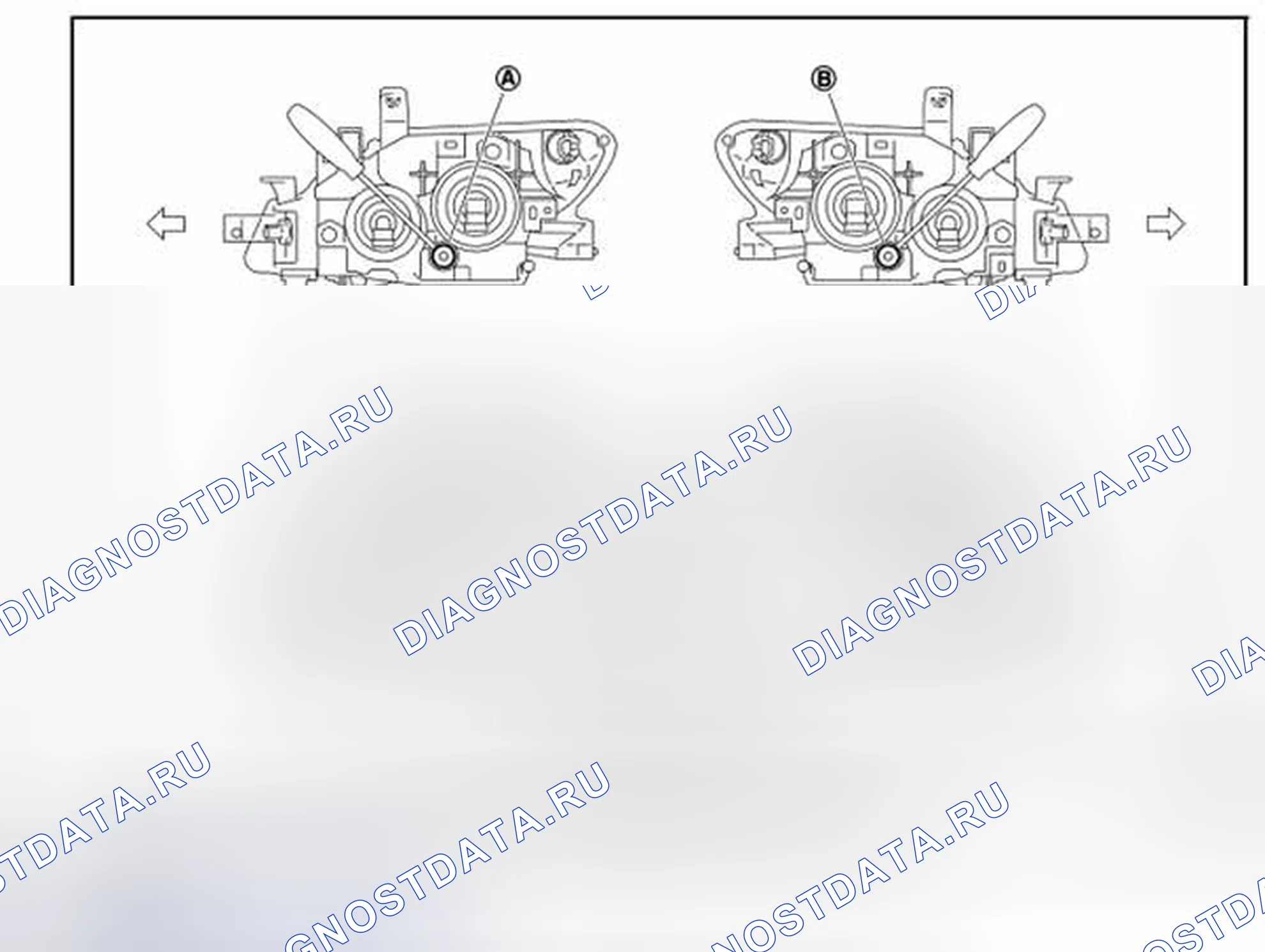 Рис. 178: ВИНТ РЕГУЛИРОВКИ НАВОДКИ. Nissan Murano Z51 рестайлинг 2