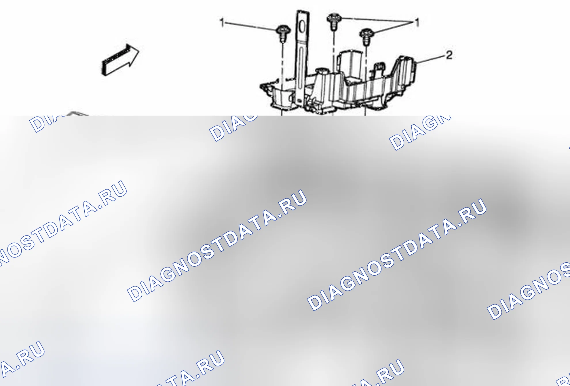 Рис. 25: Замена батарейного лотка. Buick Encore I