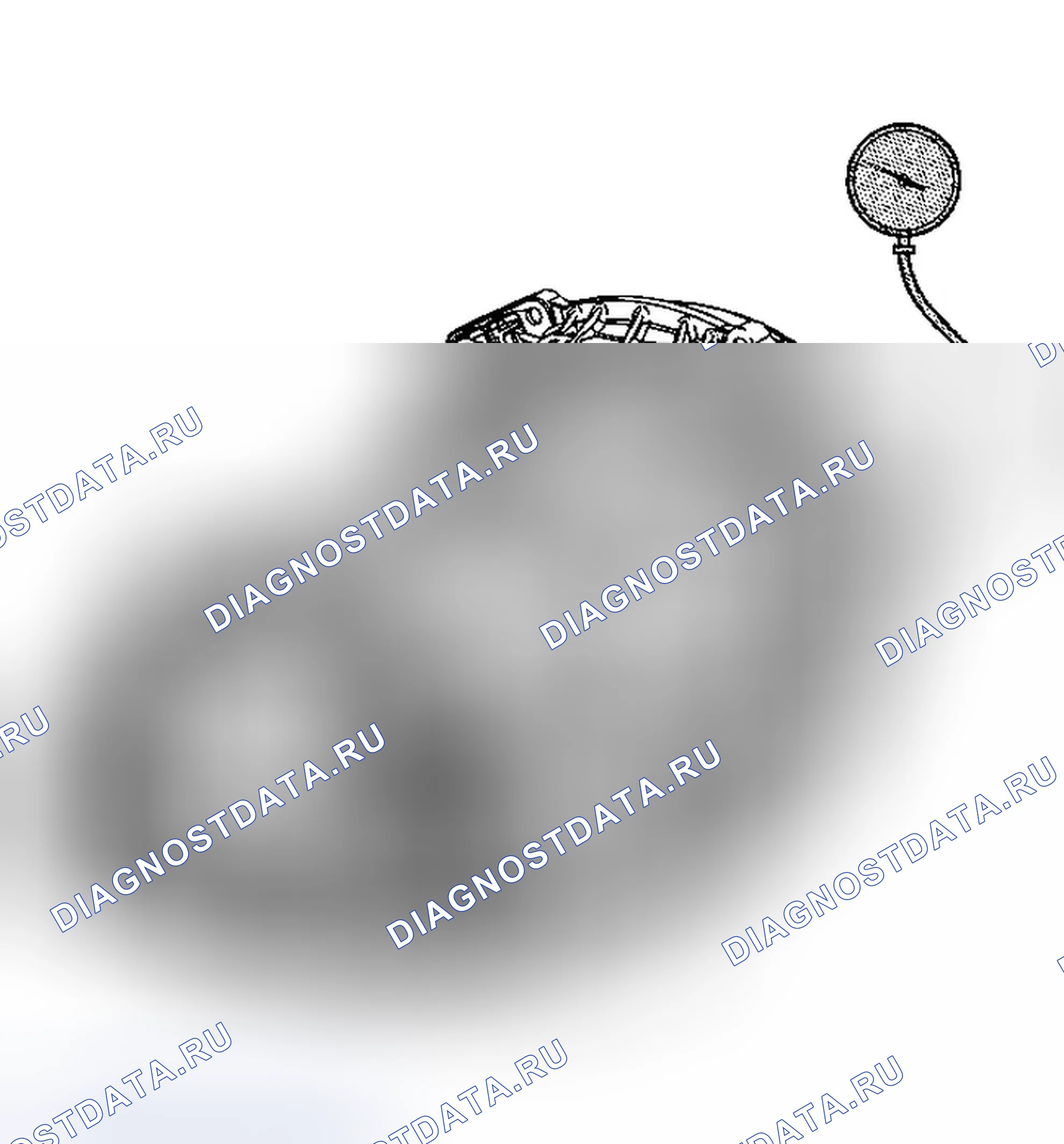 Рис. 99: Проверка давления в трубопроводе. Cadillac XLR I