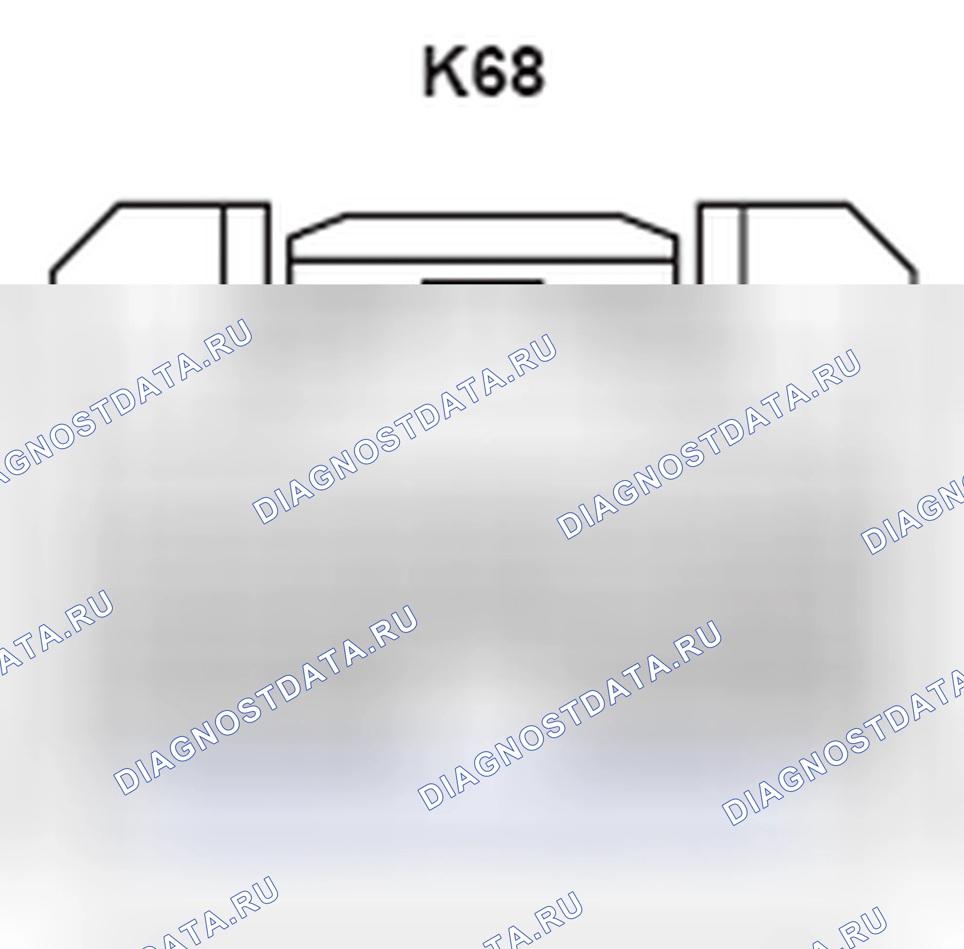 Рис. 423: Вид с торца разъема ECU корпуса (сторона капота J / B Rh) (K68). Lexus GS III