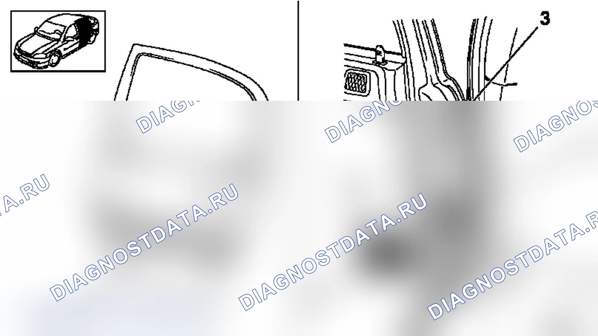 Детали кузова из листовой стали и рама Задние двери. Opel Astra G