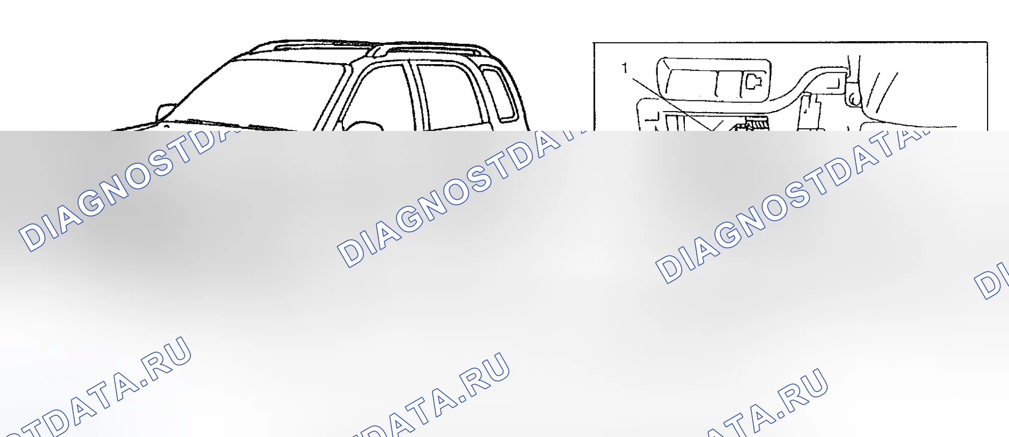 Рис. 57: РАСПОЛОЖЕНИЕ обогрев стекла ЗАДНЕГО ОКНА. Suzuki Vitara I