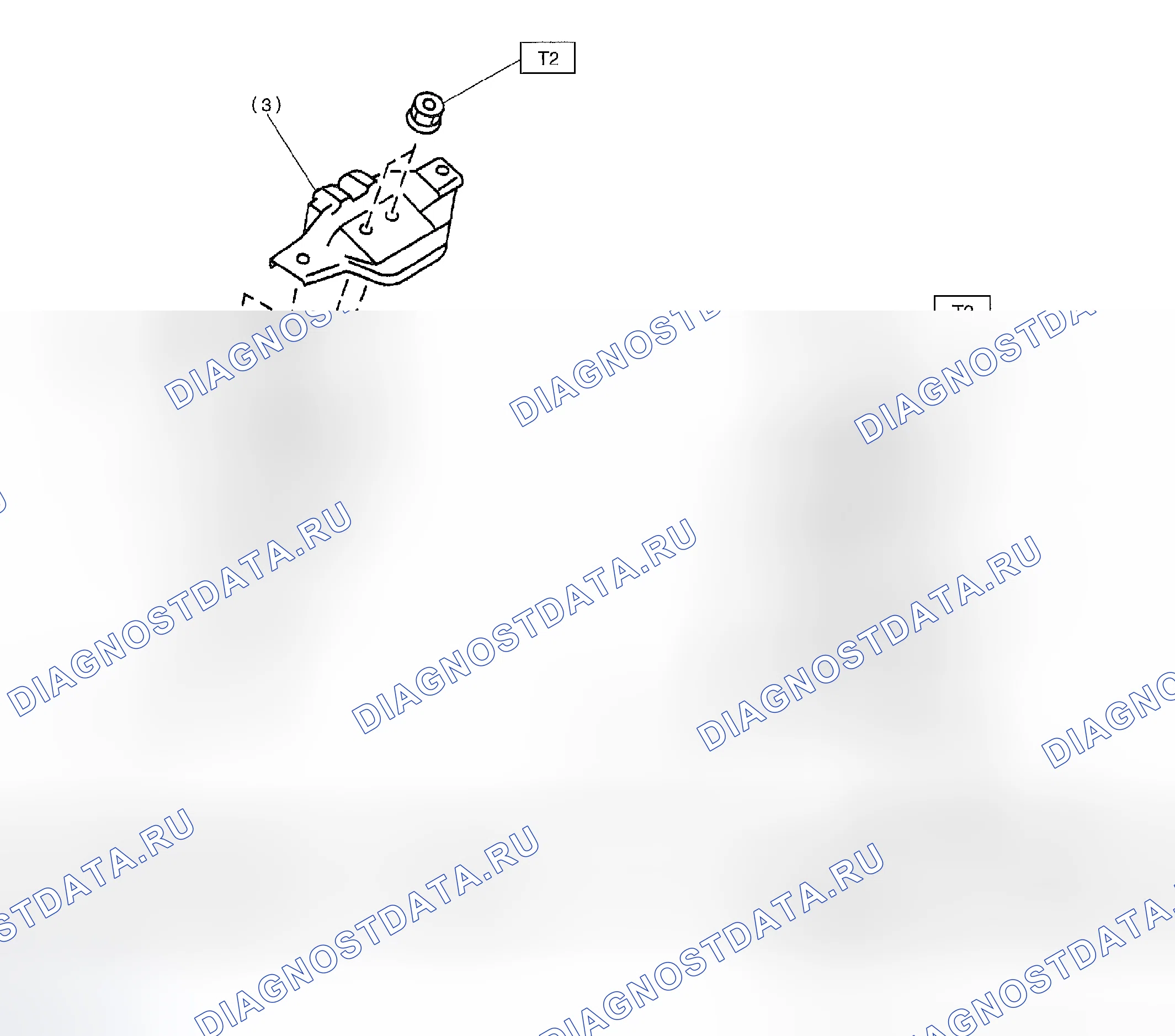 Рис. 489: МОНТАЖ ДВИГАТЕЛЯ. Subaru Impreza GD/GC/GG рестайлинг