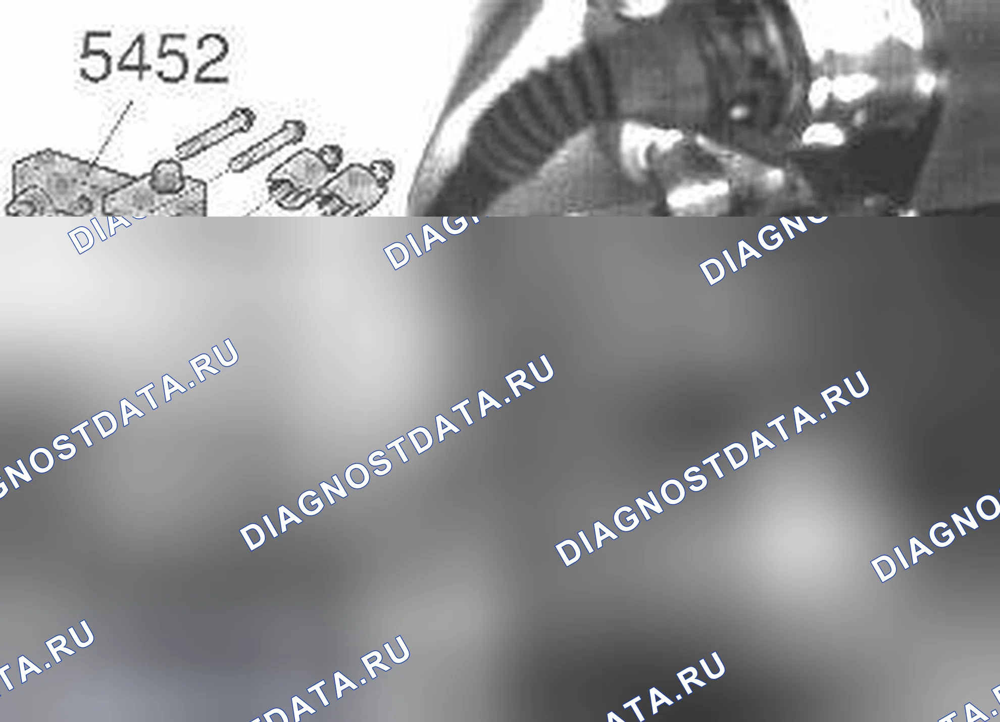 Рис. 701: Установить инструмент для регулировки распределительного вала 9995451 999-5452. Volvo C70 I