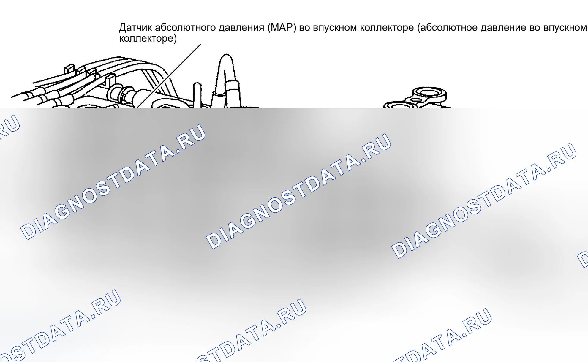Рис. 1: Верх двигателя (5.7л VIN R). GMC Yukon Denali 