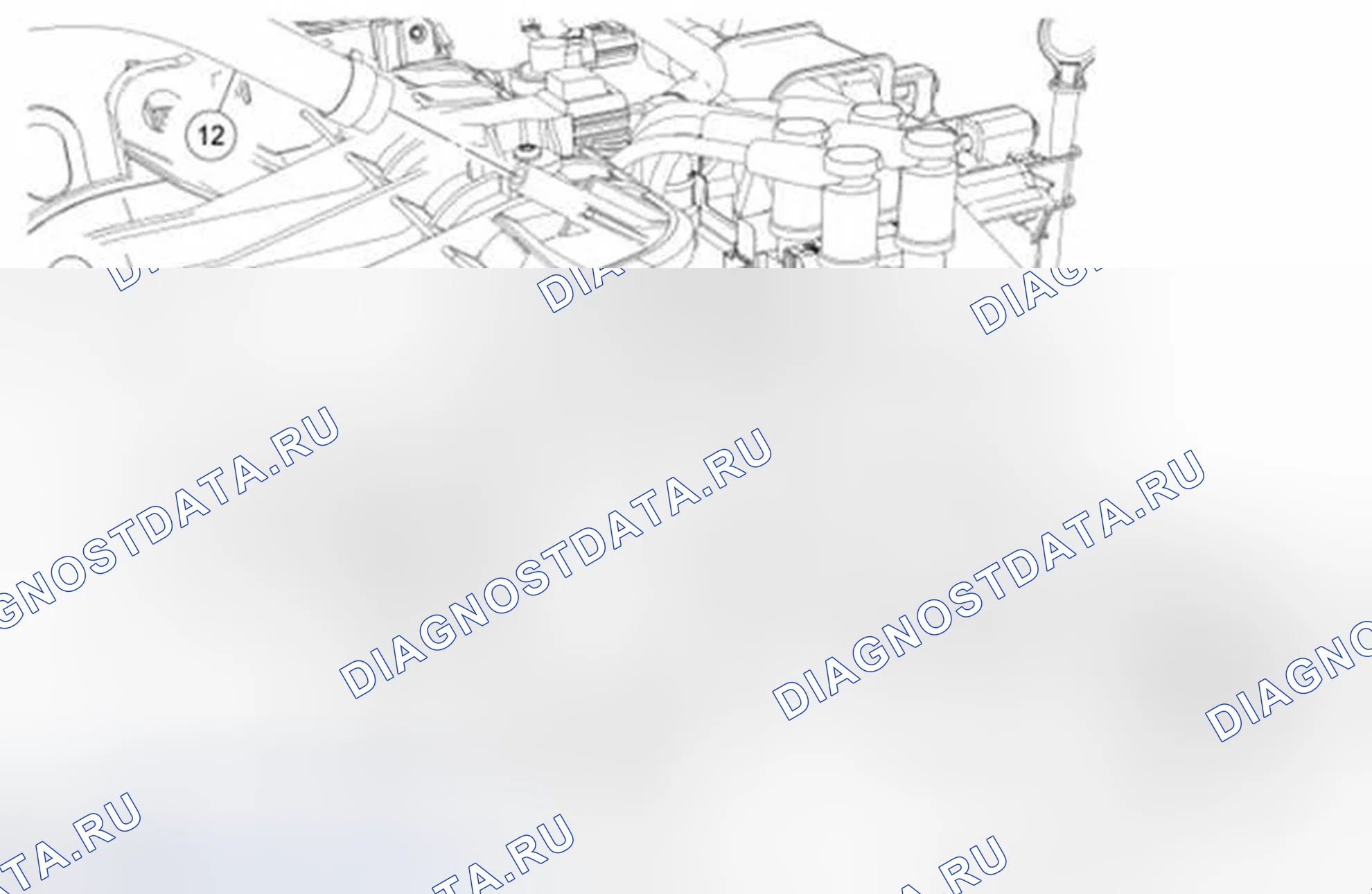 Рис. 118: Впускной коллектор - задние соединения. Ford Ranger II рестайлинг