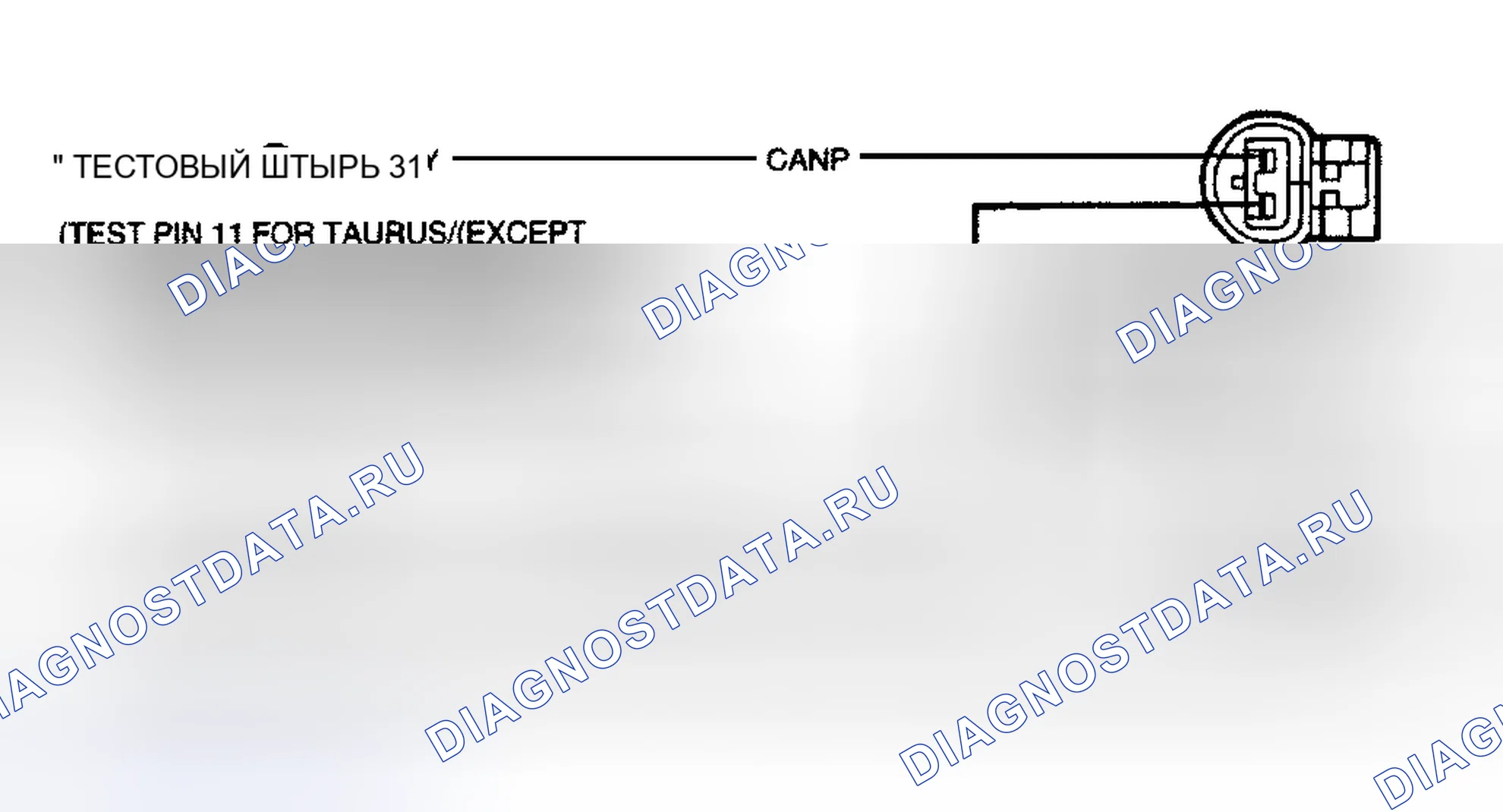 Рис. 84: Идентификация контура продувки канистры (CANP). Mercury Tracer I