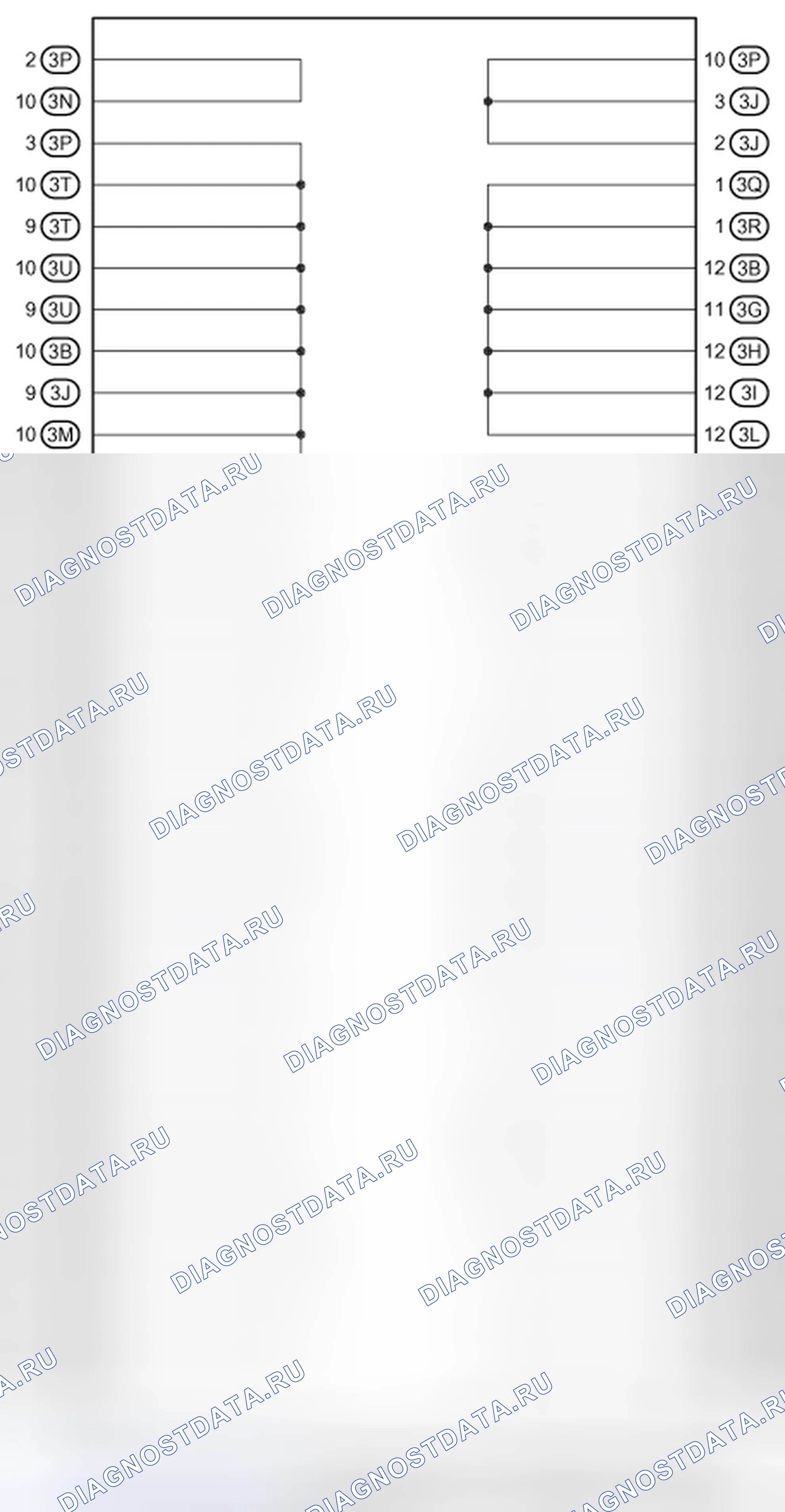 Рис. 310: J / B No3 Схема внутренней цепи (1 из 4). Toyota Camry XV40