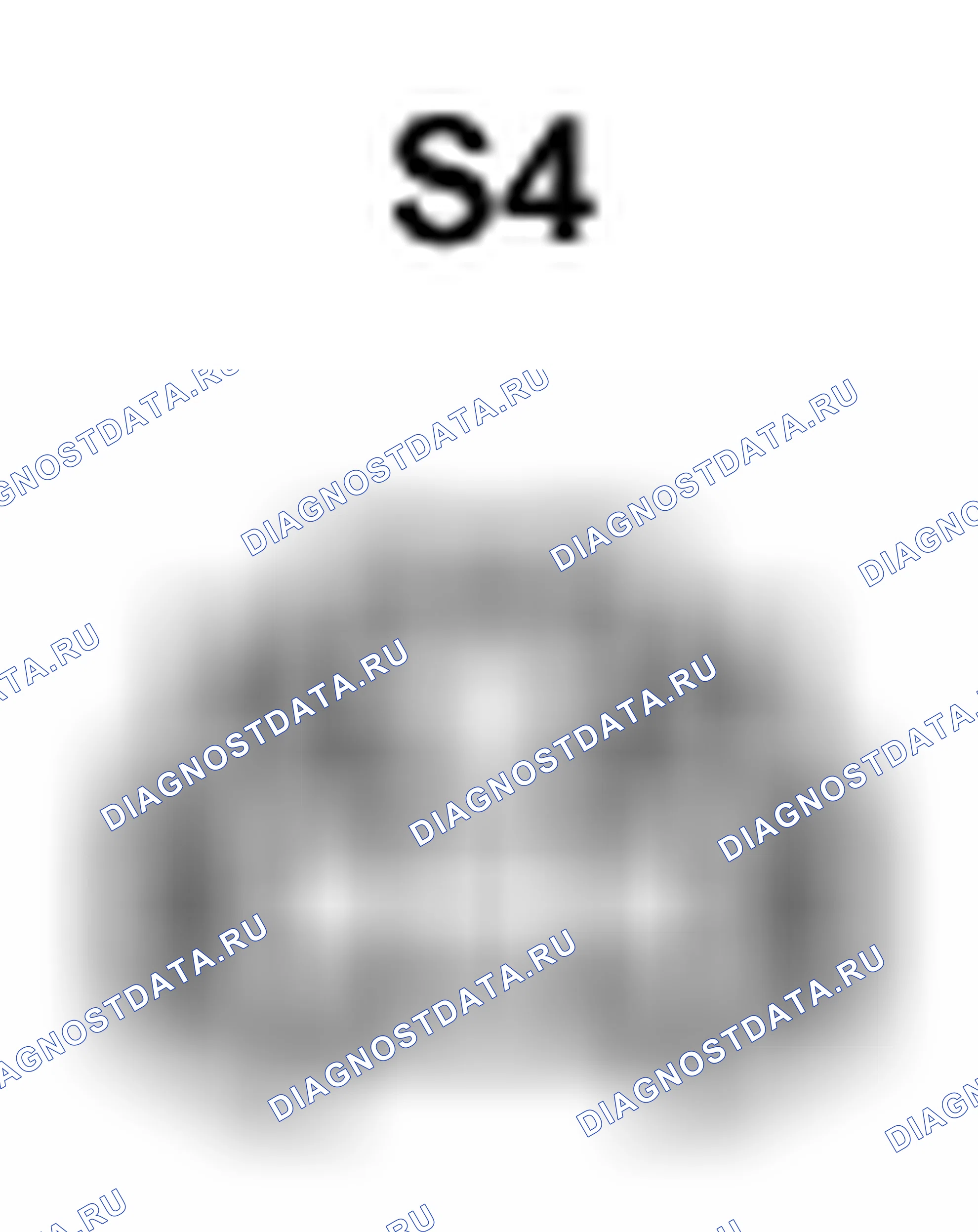 Рис. 590: Вид с торца разъема лампы номерного знака (Lh) (S4). Toyota Camry XV40