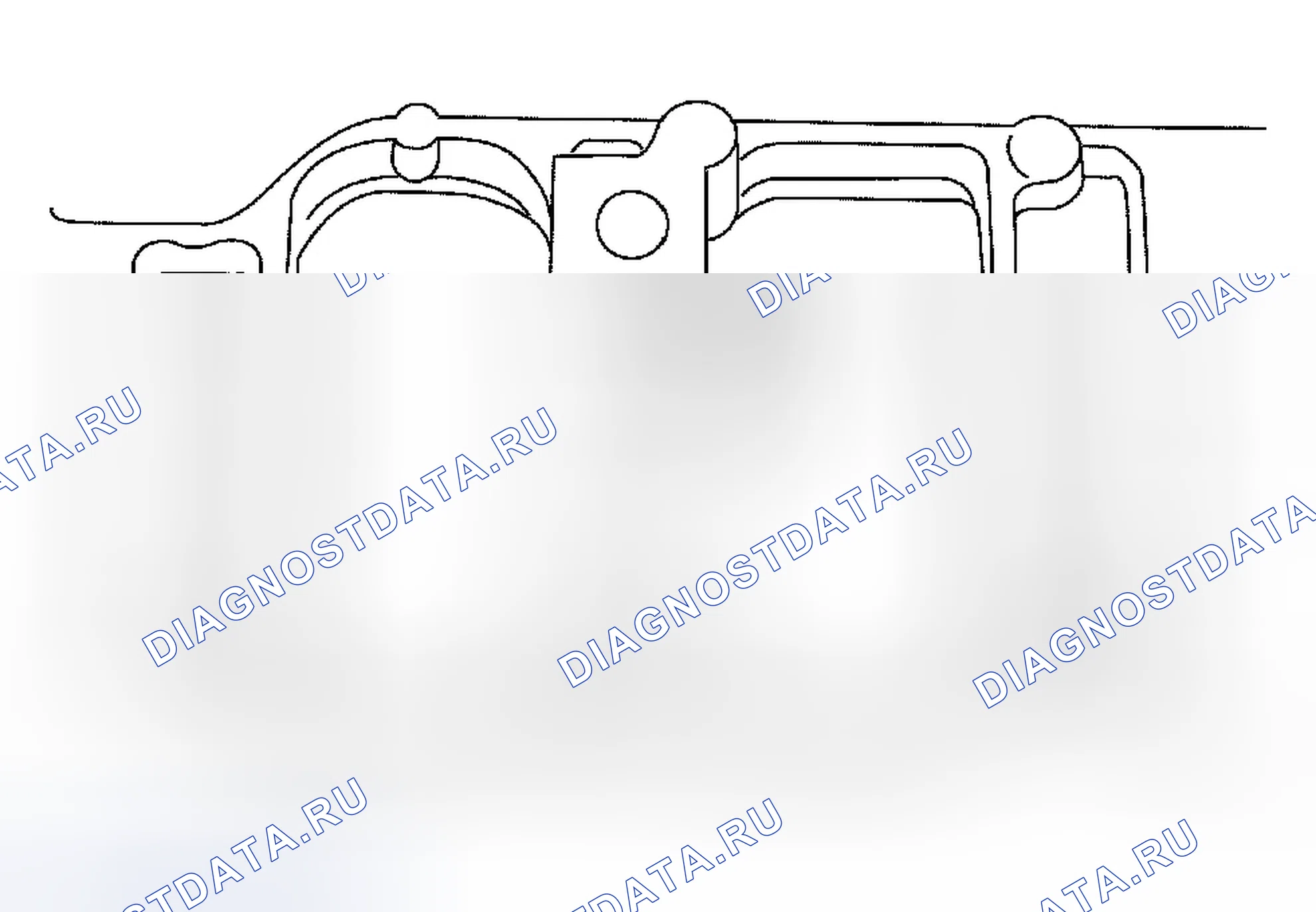 Рис. 929: Зазор в шейке подшипника распределительного вала. Ford Mustang V