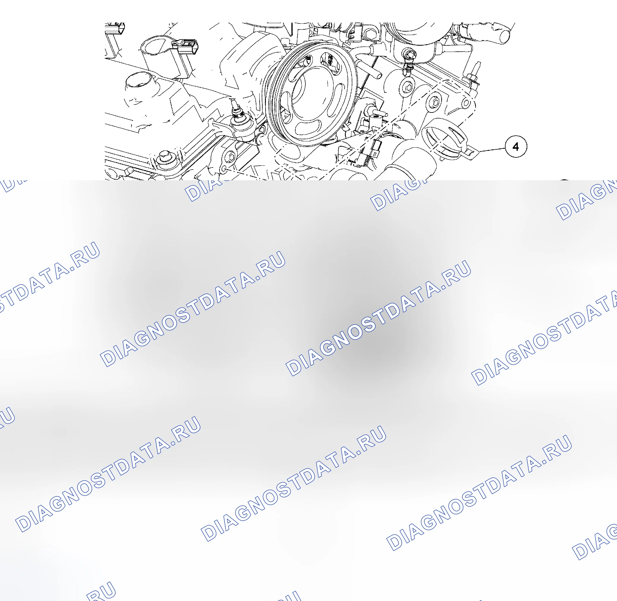 Рис. 11: Водяной насос - 3,0 л (4V). Hyundai Matrix I
