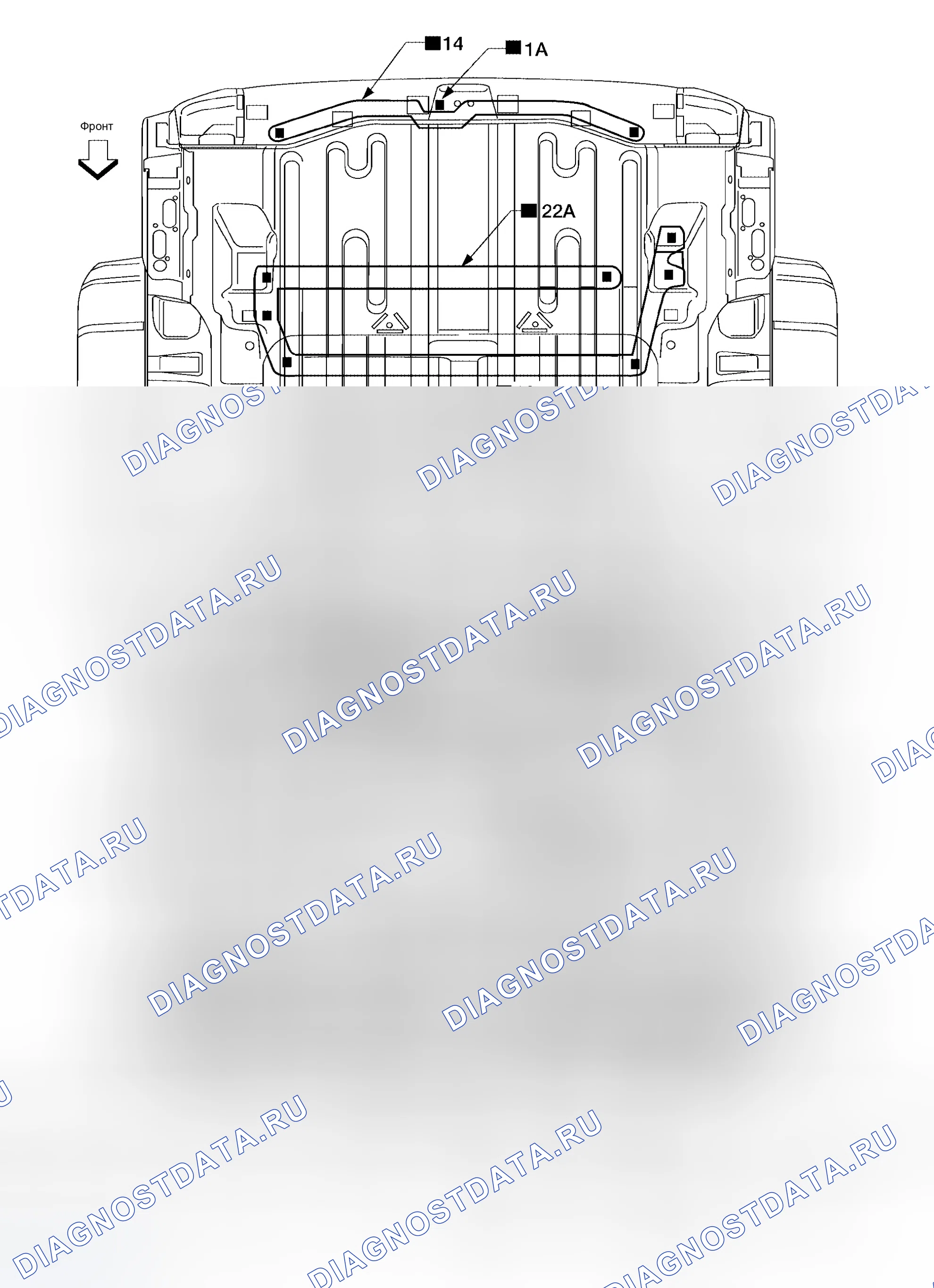 Рис. 362: ЗАДНИЙ ПОЛ ЗАДНИЙ. Infiniti QX56 I
