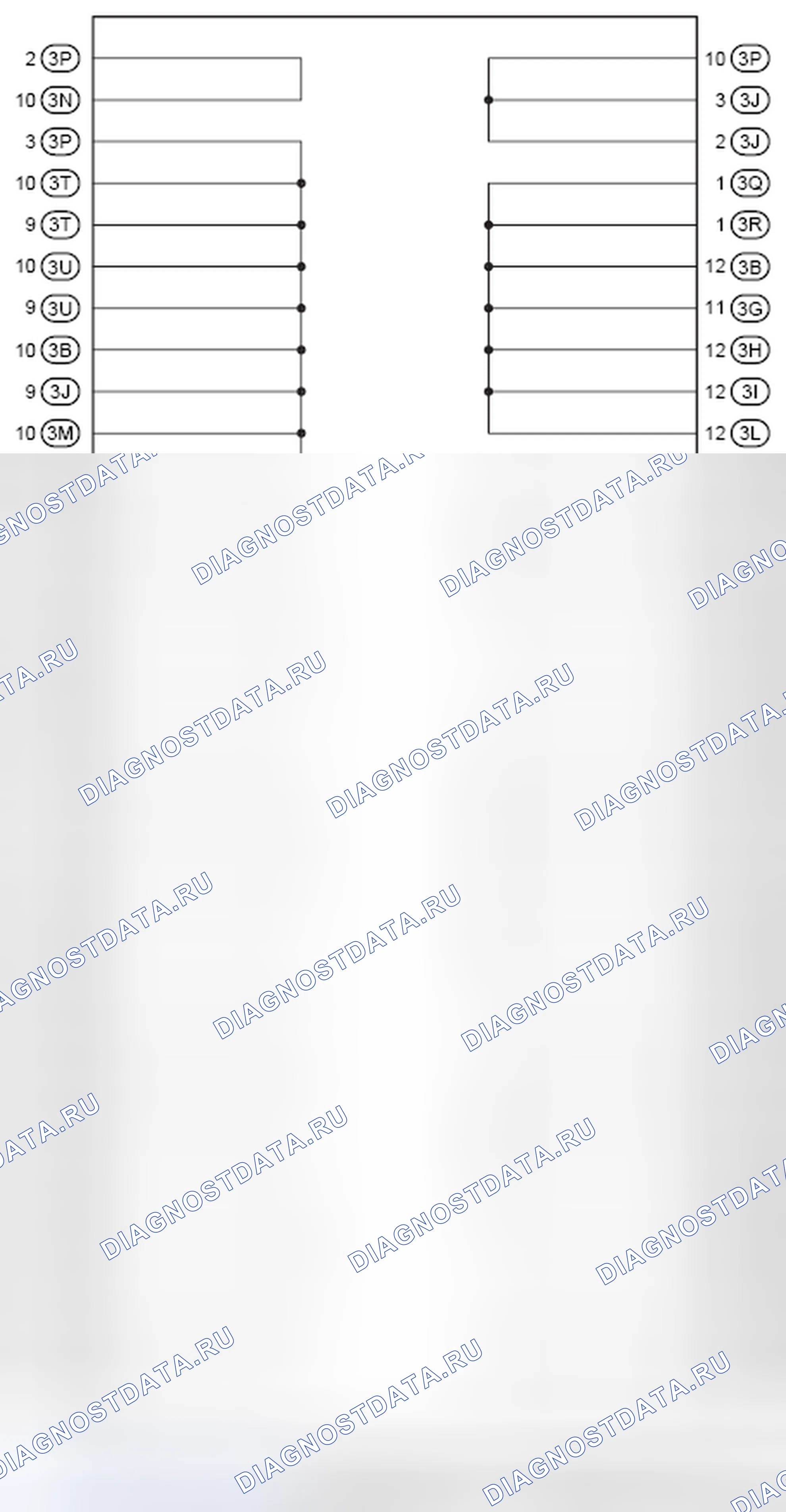 Рис. 363: Внутренние цепи J / B No3 (1 из 4). Toyota Camry XV40 рестайлинг
