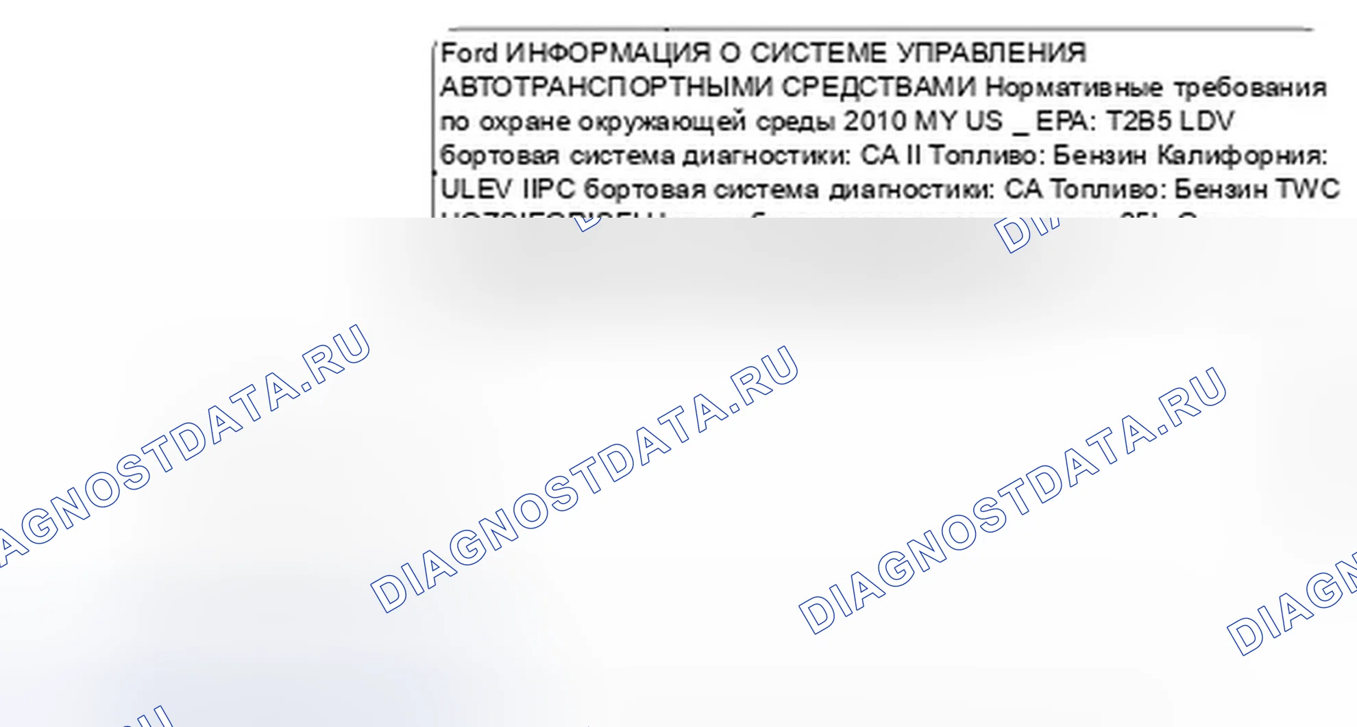 Рис. 14: Типовая декаль VECI. Ford Expedition III