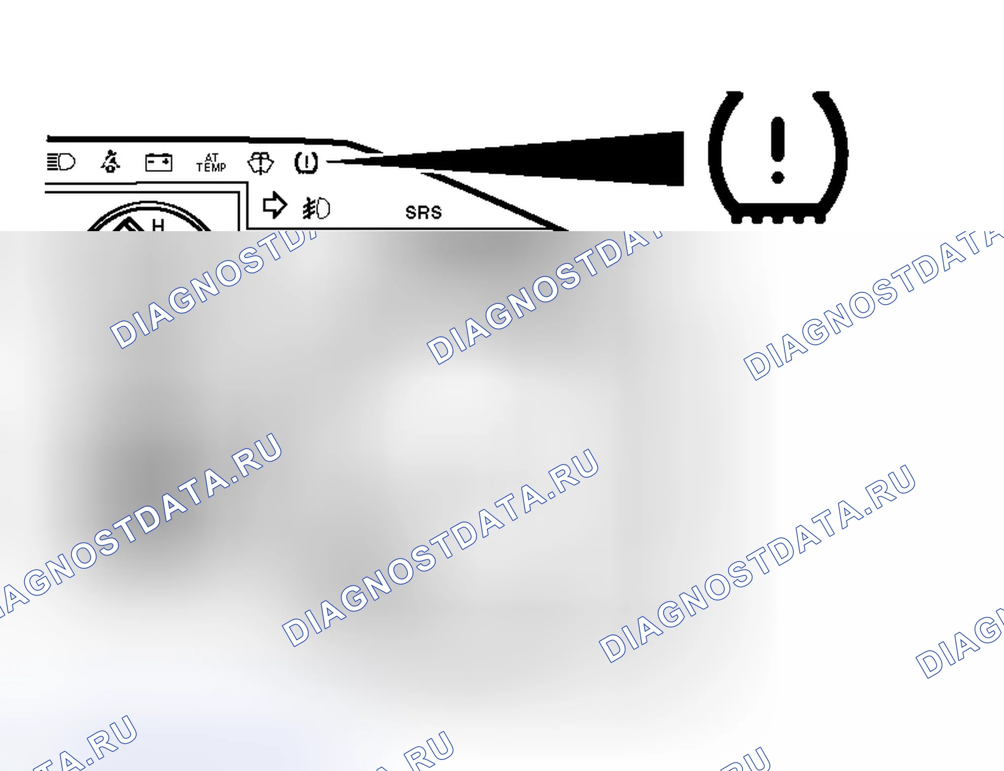 Рис. 5: ПРОВЕРКА ПРЕДУПРЕДИТЕЛЬНОЙ СВЕТОВОЙ СИГНАЛИЗАЦИИ TPMS. Honda Grace I