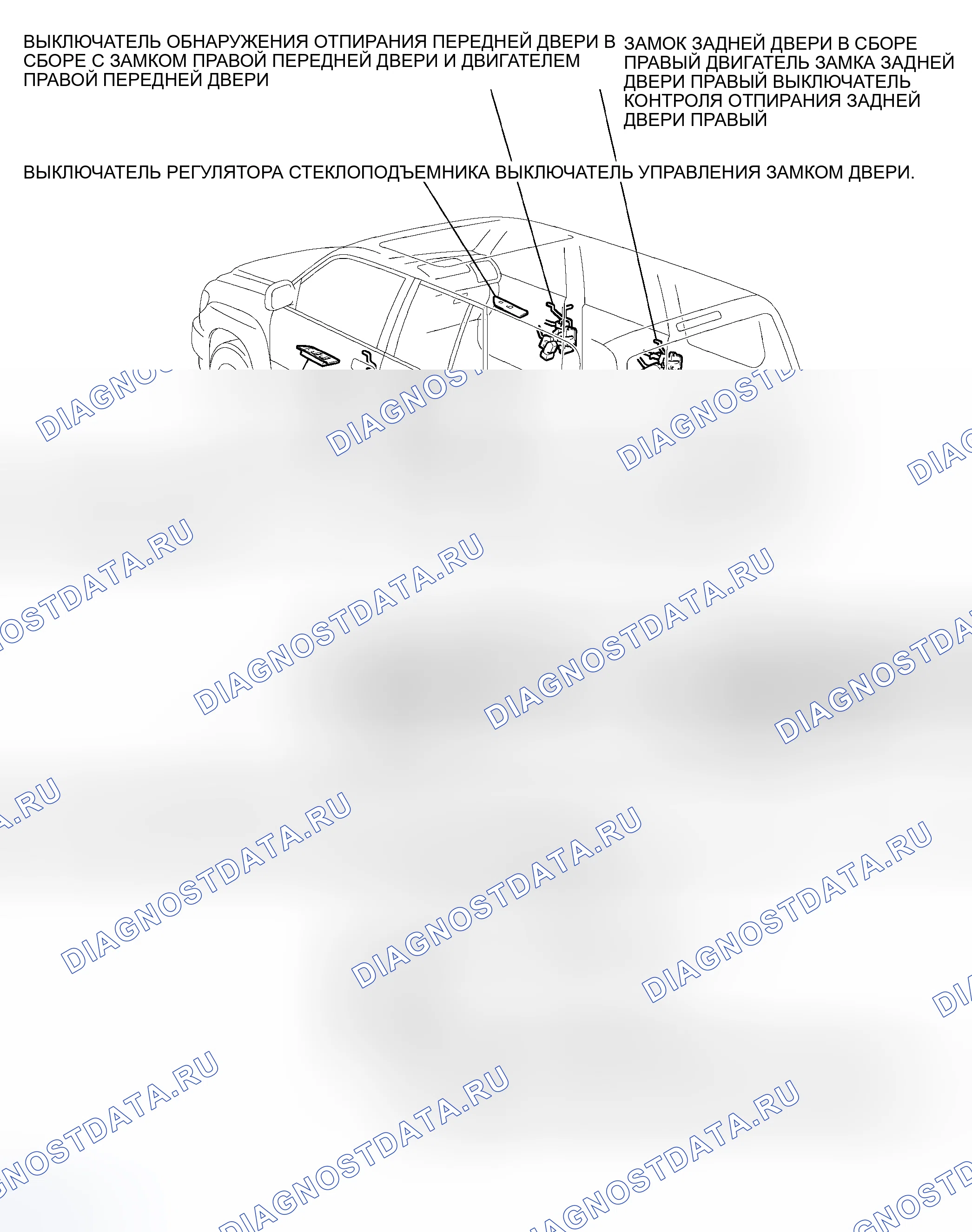 Рис. 108: РАСПОЛОЖЕНИЕ ДЕТАЛЕЙ. Toyota Land Cruiser 100 рестайлинг 2