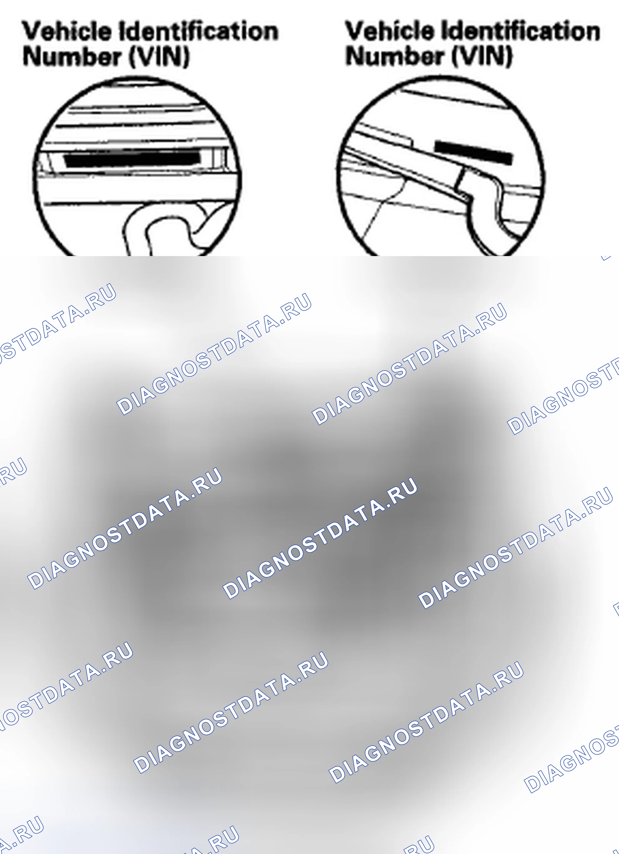 Рис. 39: Расположение идентификационных номеров. Honda Crosstour I