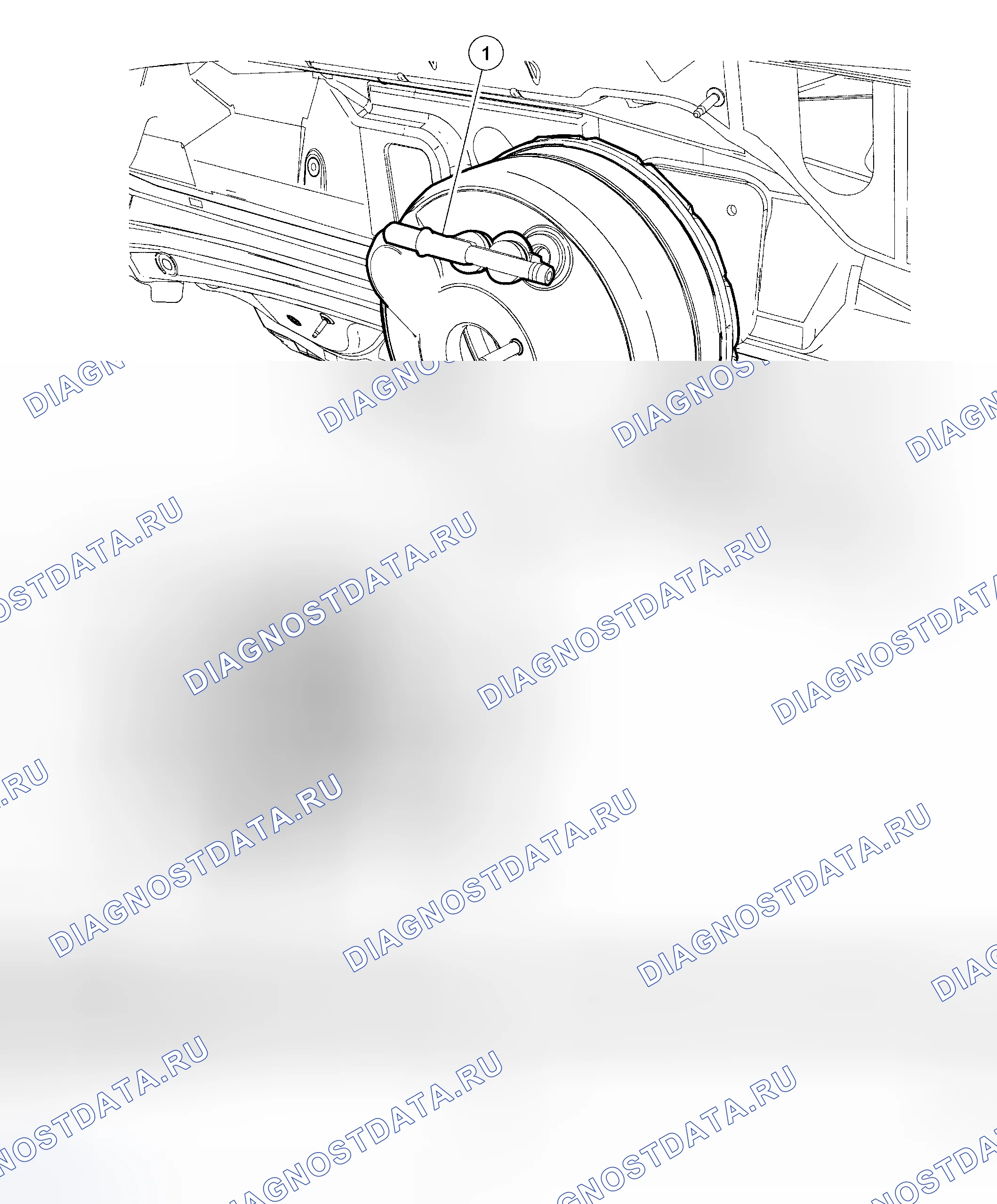 Рис. 5: Усилитель тормозов. Hyundai Mistra II