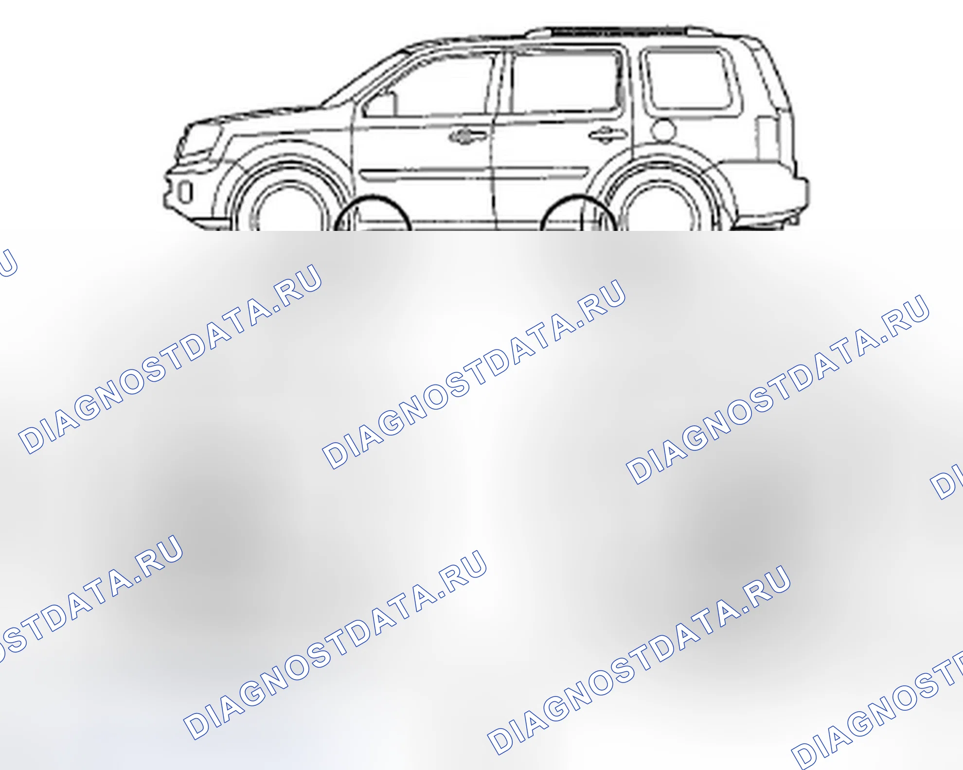 Рис. 16: Подъем транспортного средства. Honda Pilot II