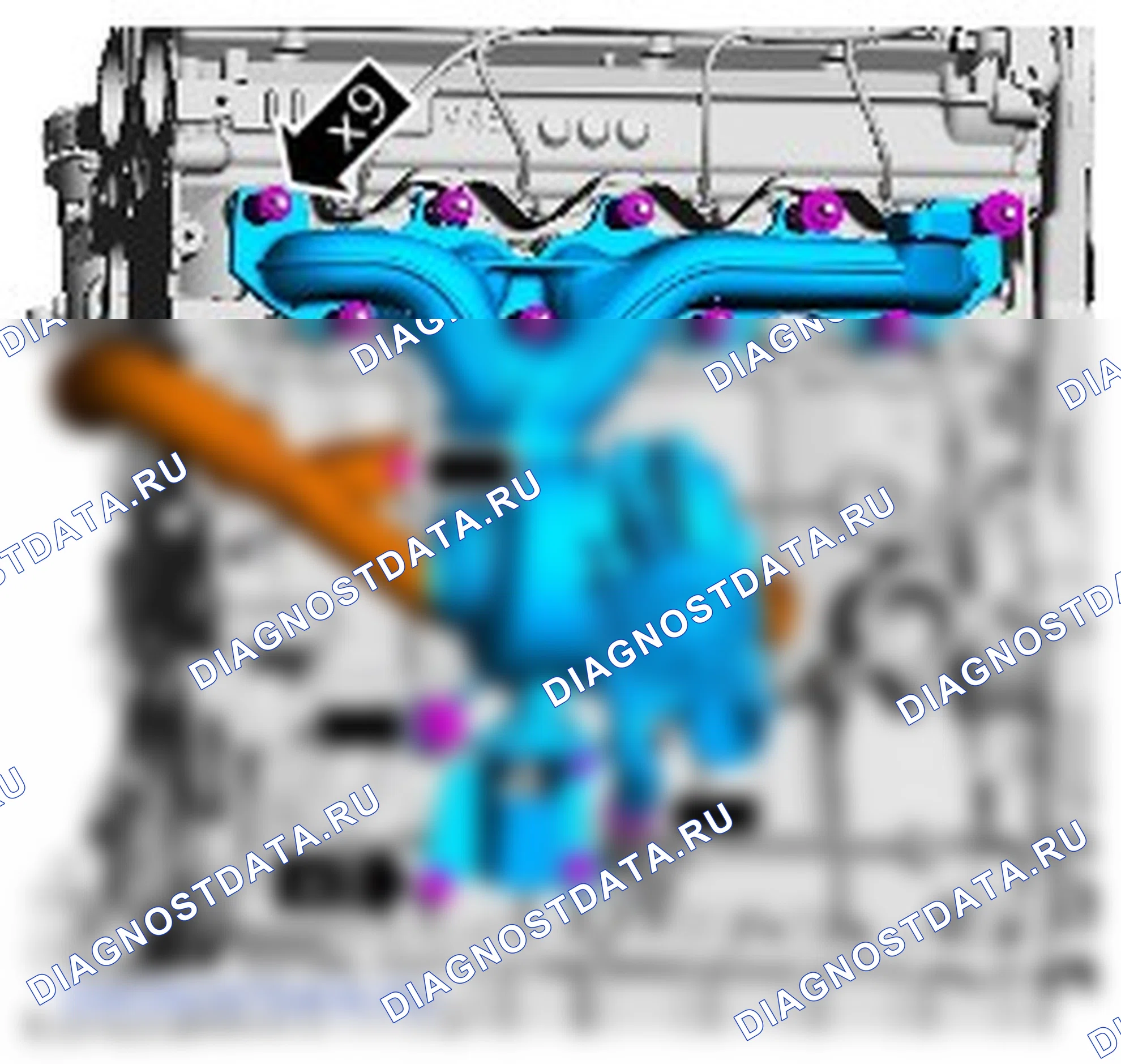Как снять присоединяемые детали двигателя. Ford Kuga I