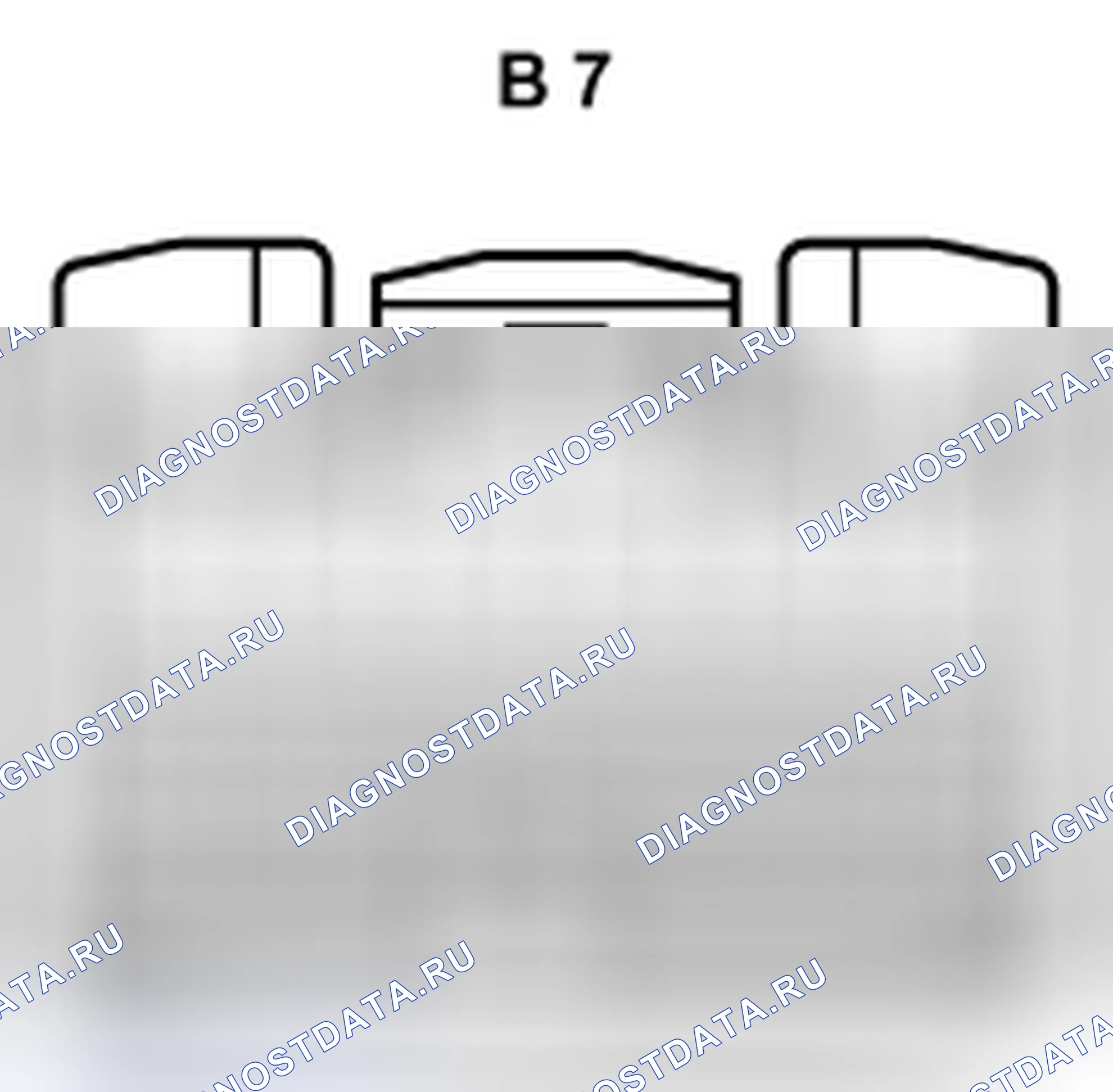 Рис. 570: Вид с торца разъема ЭБУ кузова (B 7). Toyota Prius II рестайлинг