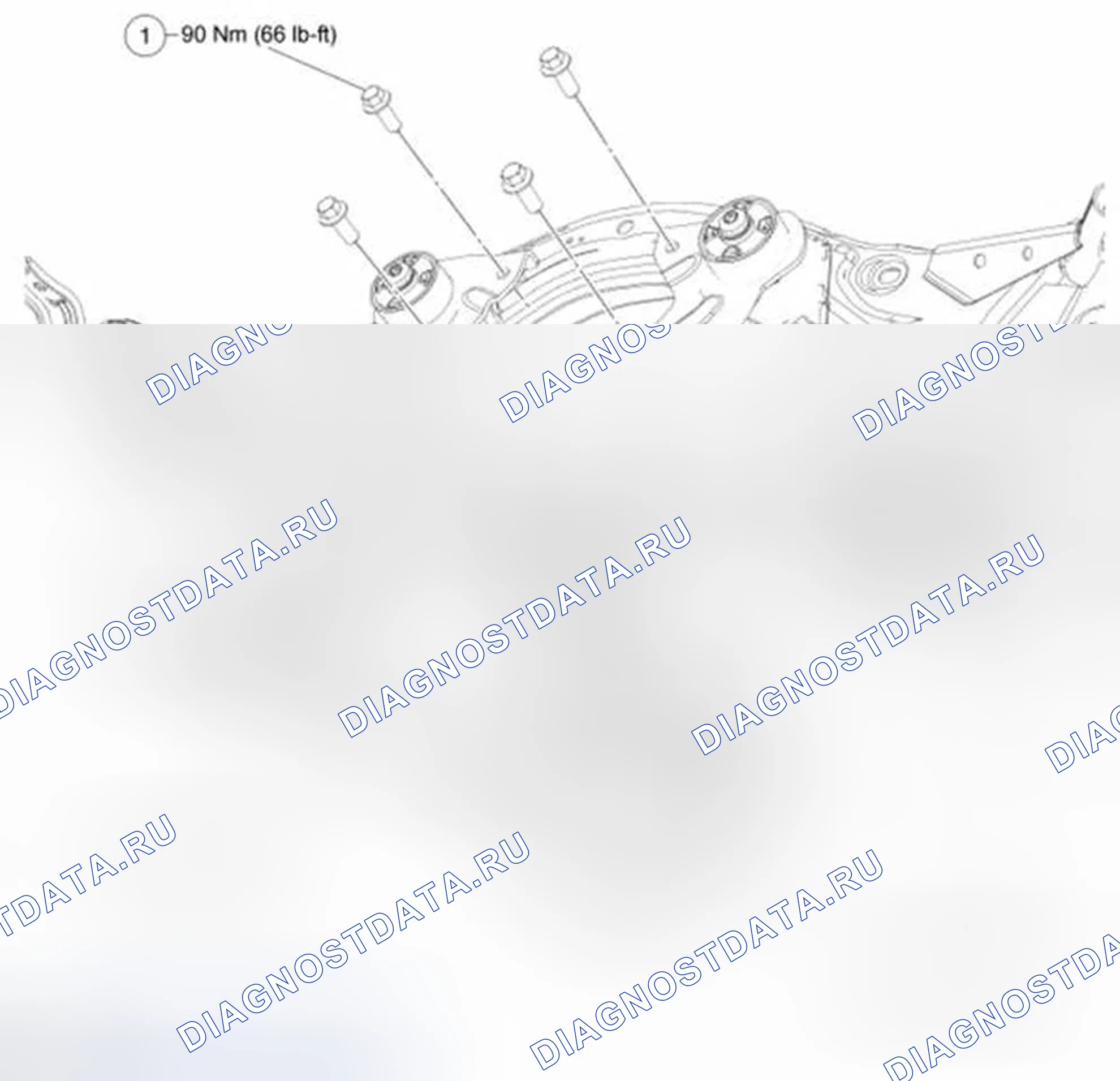 Рис. 3: Узел оси. Ford Edge I рестайлинг