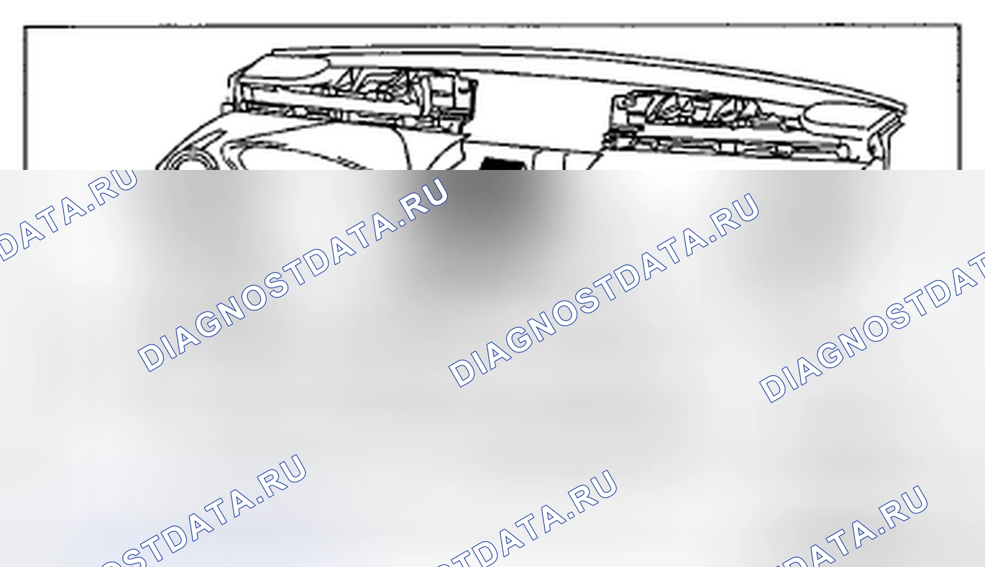 Рис. 37: СНЯТИЕ / УСТАНОВКА ВЕРХНЕГО ГАРНИРА ПРИБОРНОЙ ПАНЕЛИ. Mazda CX-7 I рестайлинг