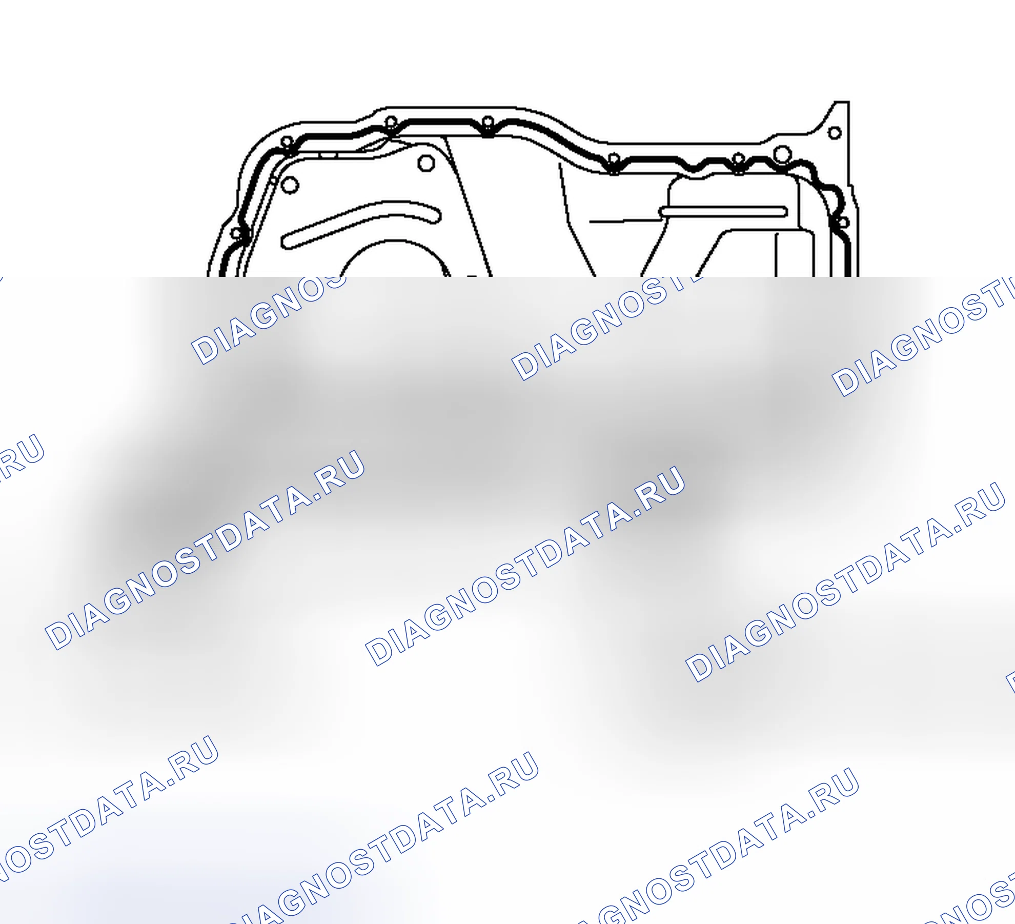 Рис. 354: > > A < < МОНТАЖ ВЕРХНЕГО МАСЛЯНОГО ПОДДОНА. Mitsubishi Lancer IX рестайлинг