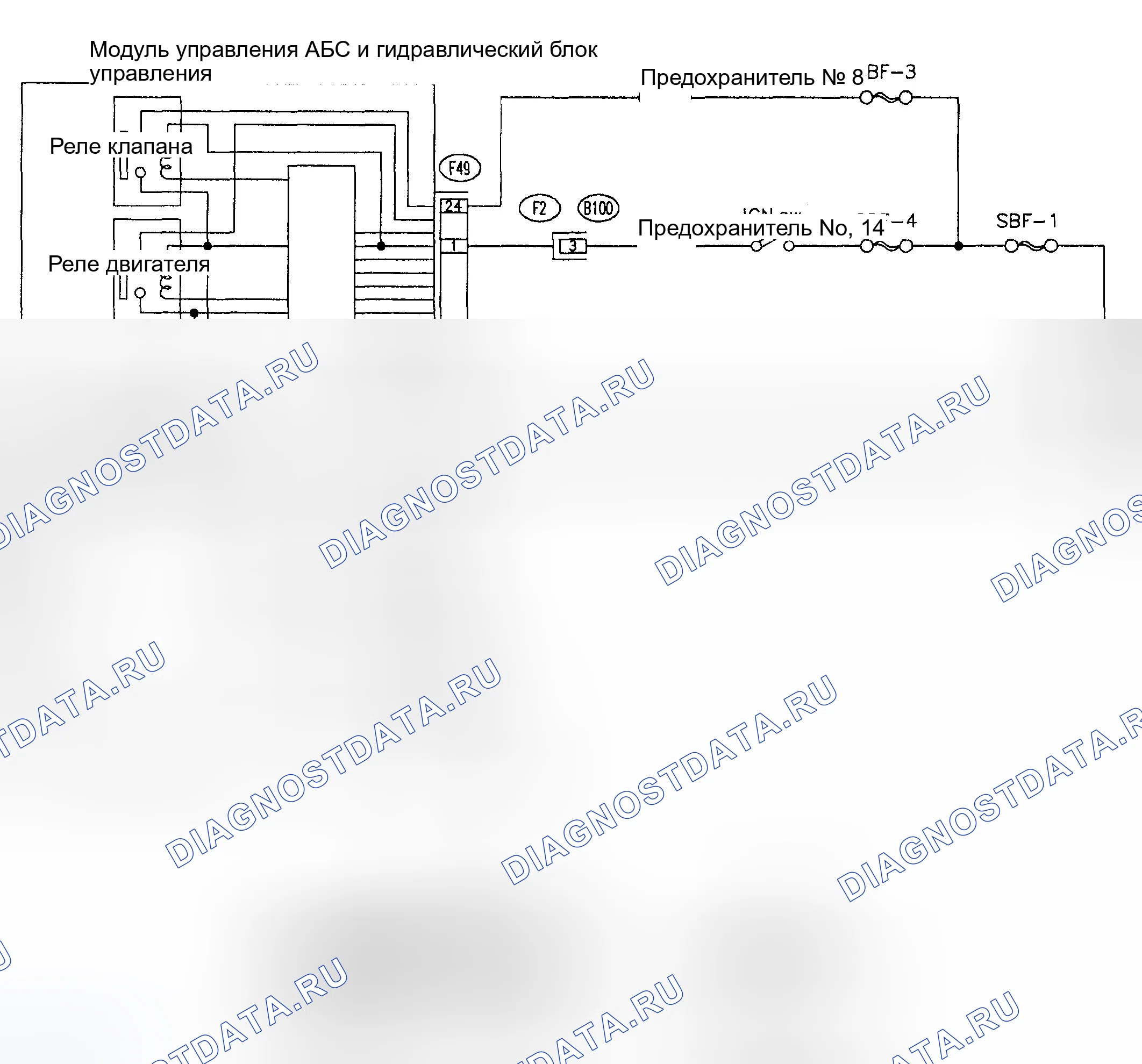 Рис. 88: электросхема - реле клапана при отказе. Subaru Impreza GD/GC/GG