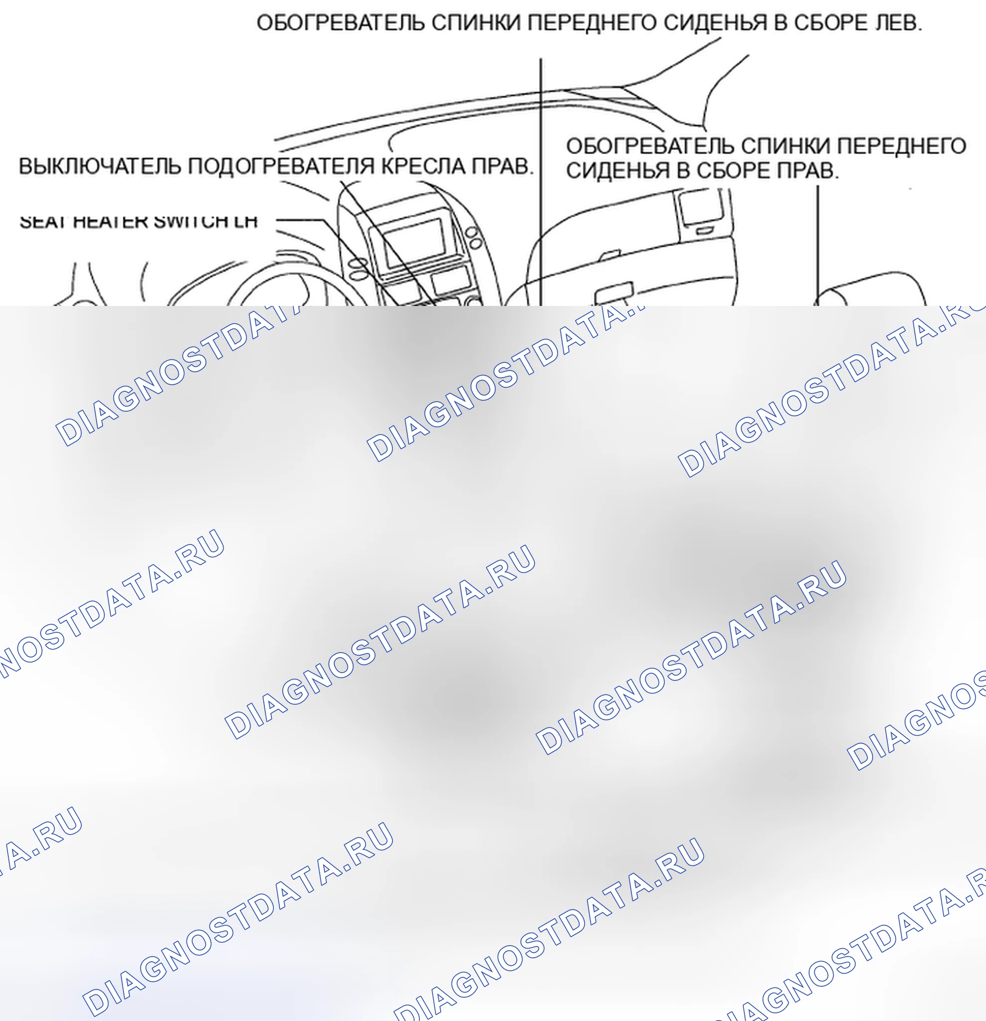 Рис. 12: РАСПОЛОЖЕНИЕ ДЕТАЛЕЙ. Toyota Sienna II рестайлинг