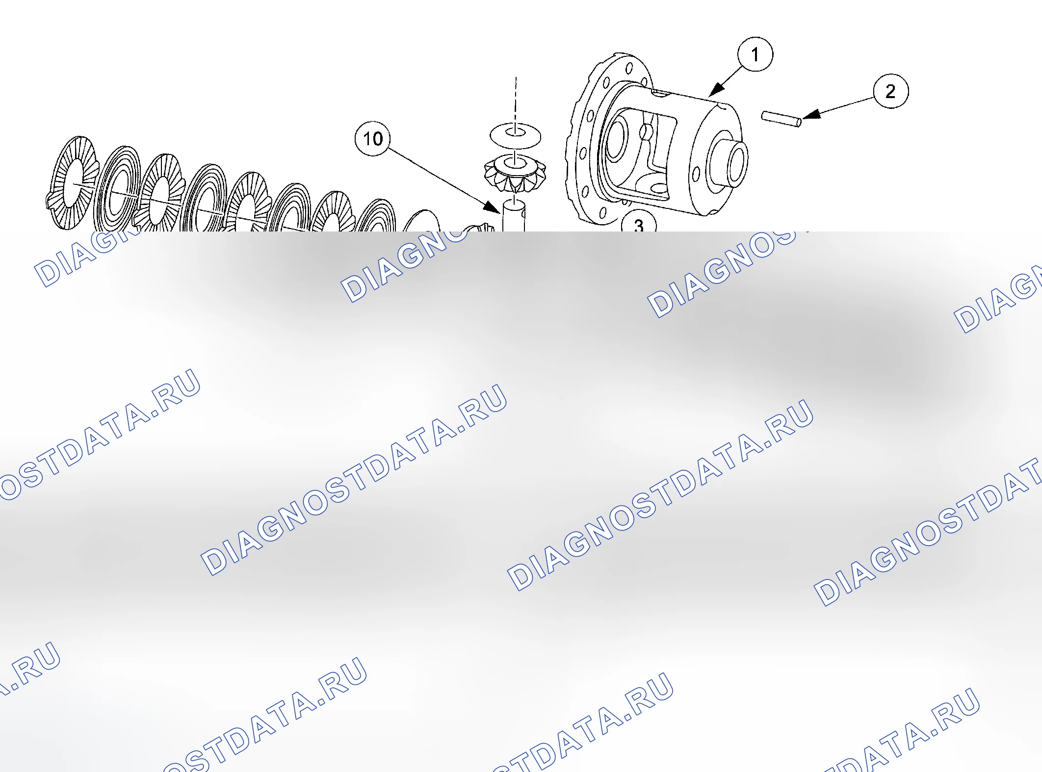 Рис. 55: Дифференциал - Dana Limited-Slip. Ford Cutaway E350 Super Duty 