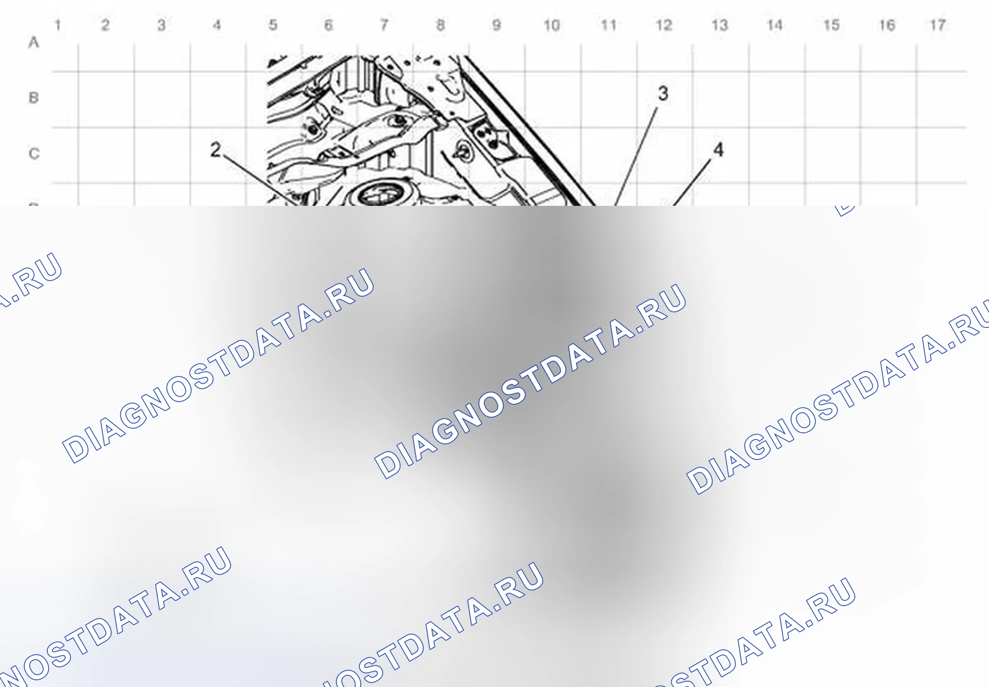 Рис. 46: Прокладка кабеля передней лампы (1 из 3). Chevrolet Spark M300