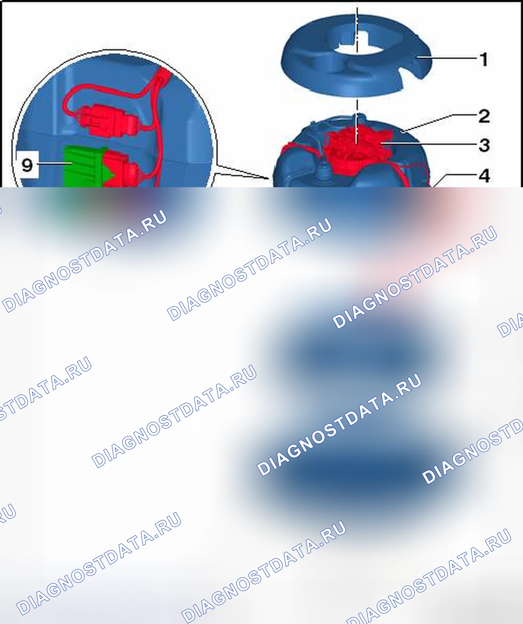 Рис. 68: ОБЗОР РЕЗЕРВУАРОВ ADBLUE ®. Volkswagen Touareg II