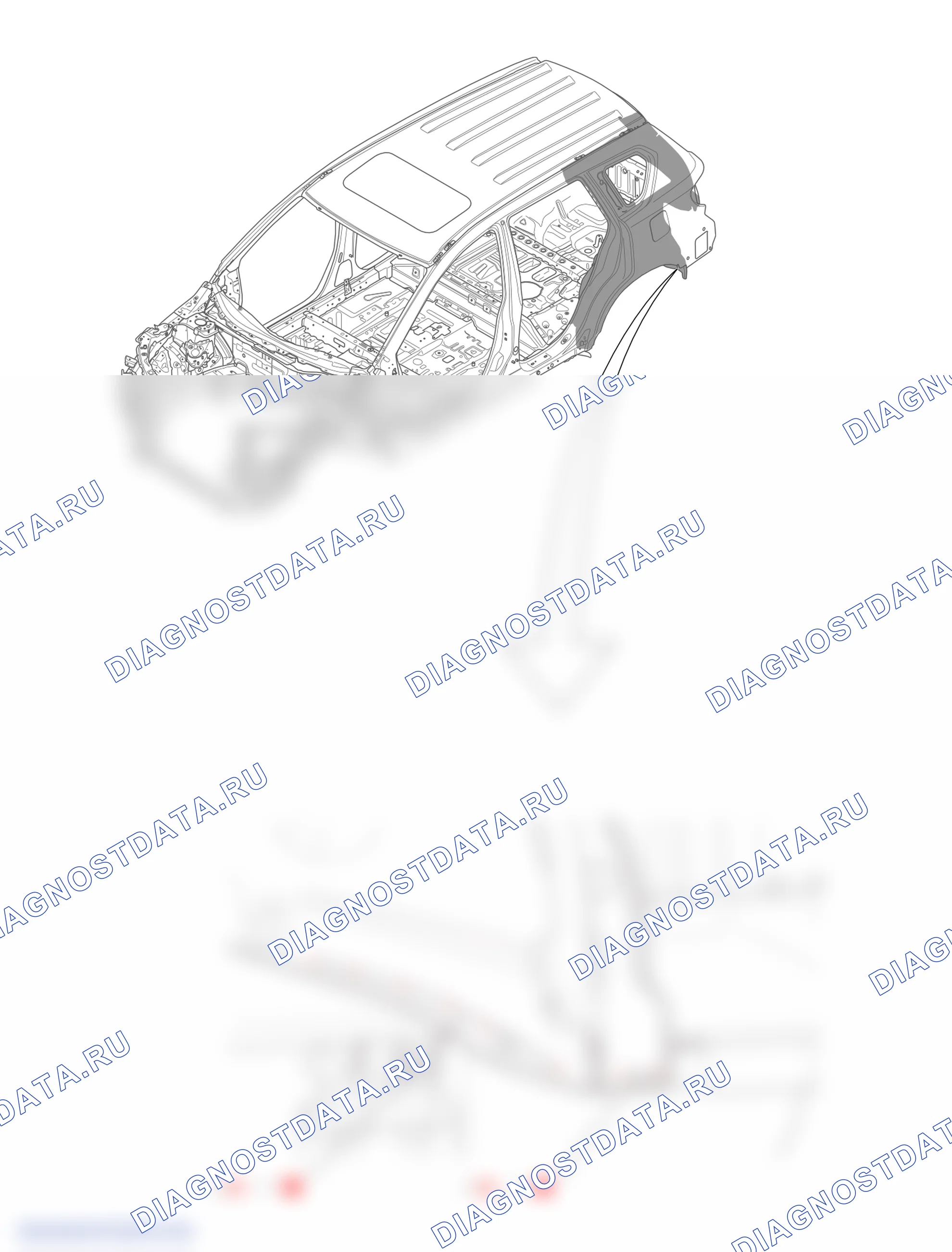 Узел внутренней плиты колонны C — Haval H6. Haval H6 III