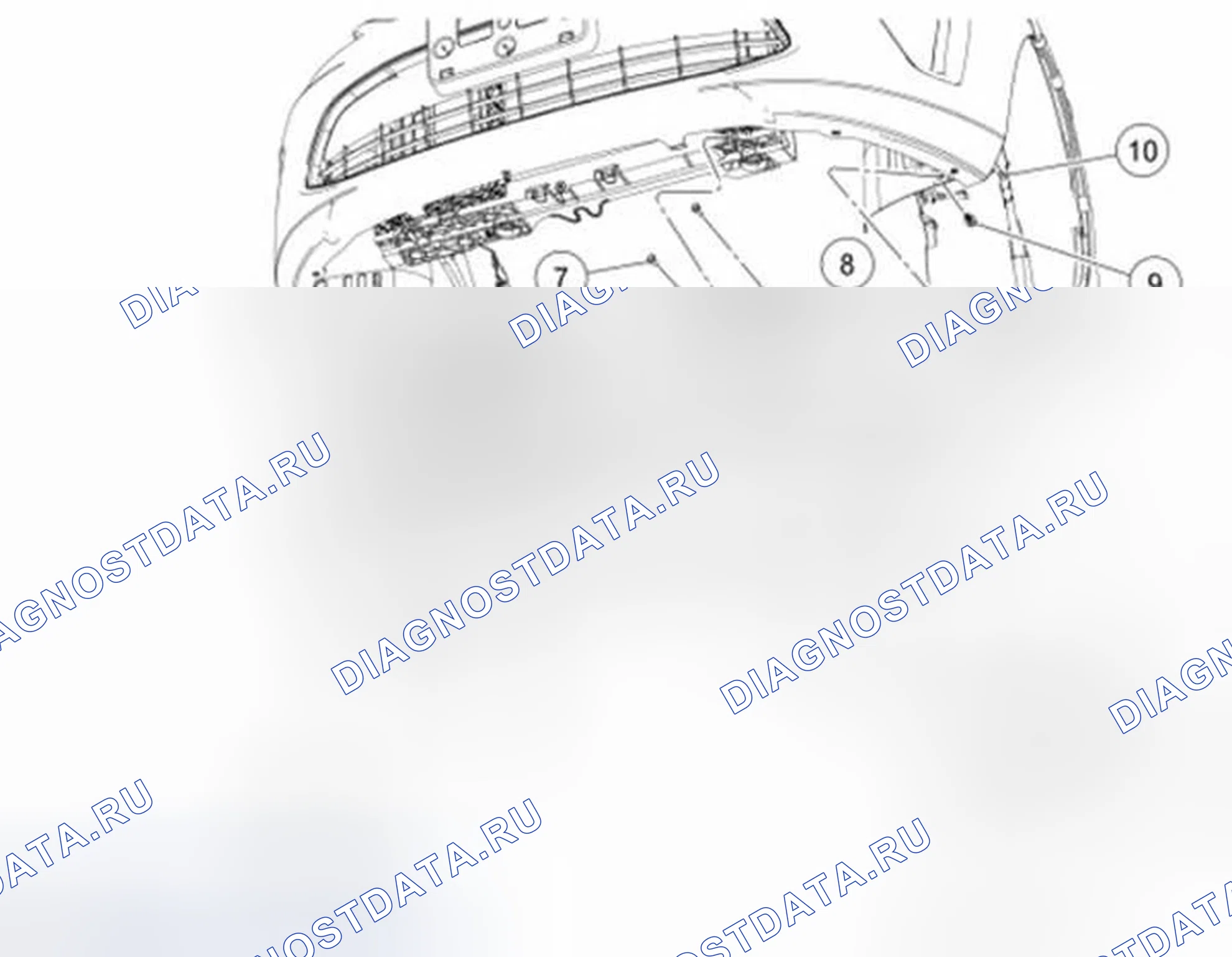 Рис. 2: Дефлектор воздуха - нижний, радиатор. Ford Fiesta Mk6