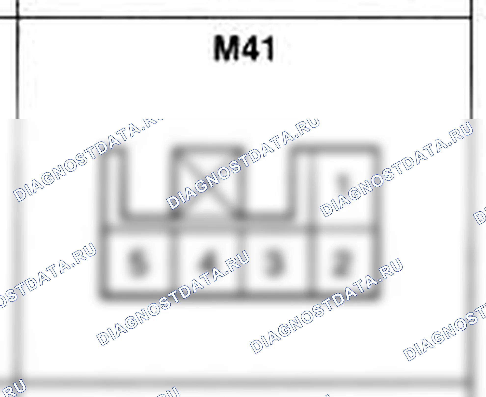 Распиновка разъёма M41 — основного жгута. Hyundai H-1 A1